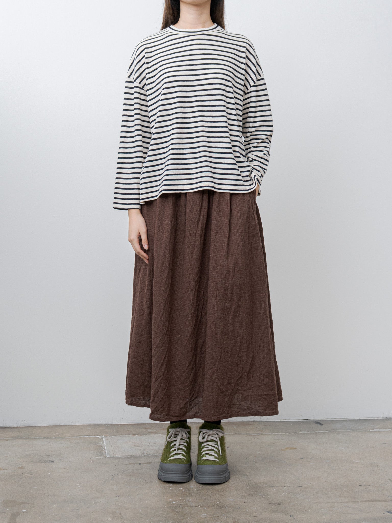 Stripe Pullover Tee - White/Navy