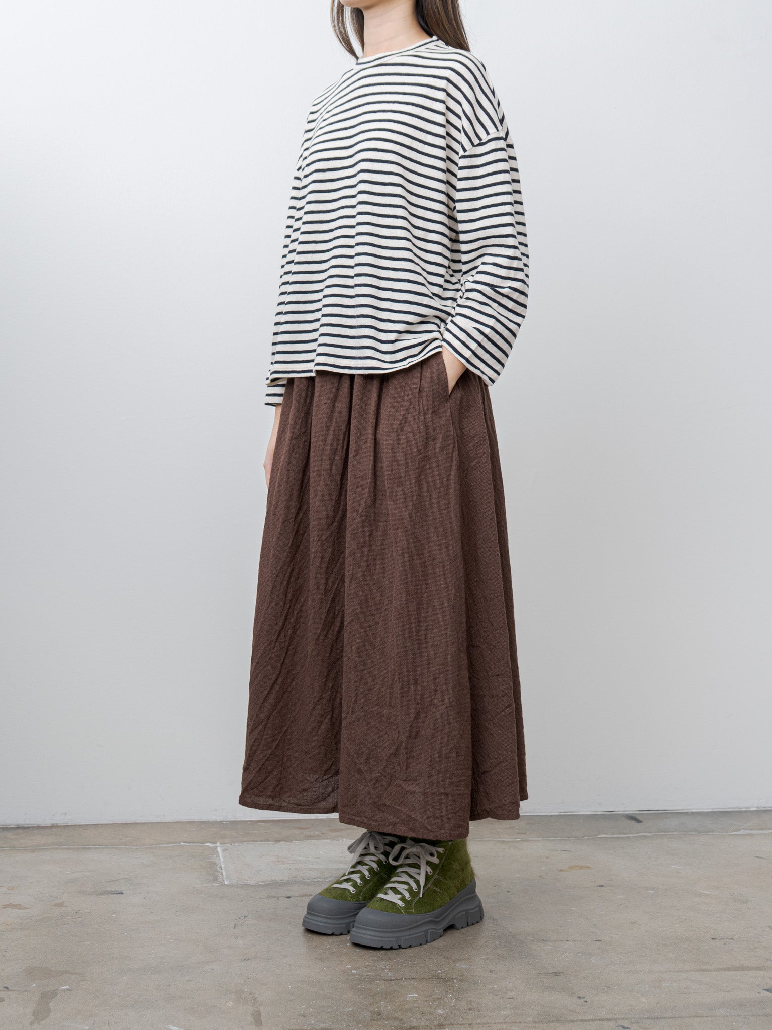 Stripe Pullover Tee - White/Navy