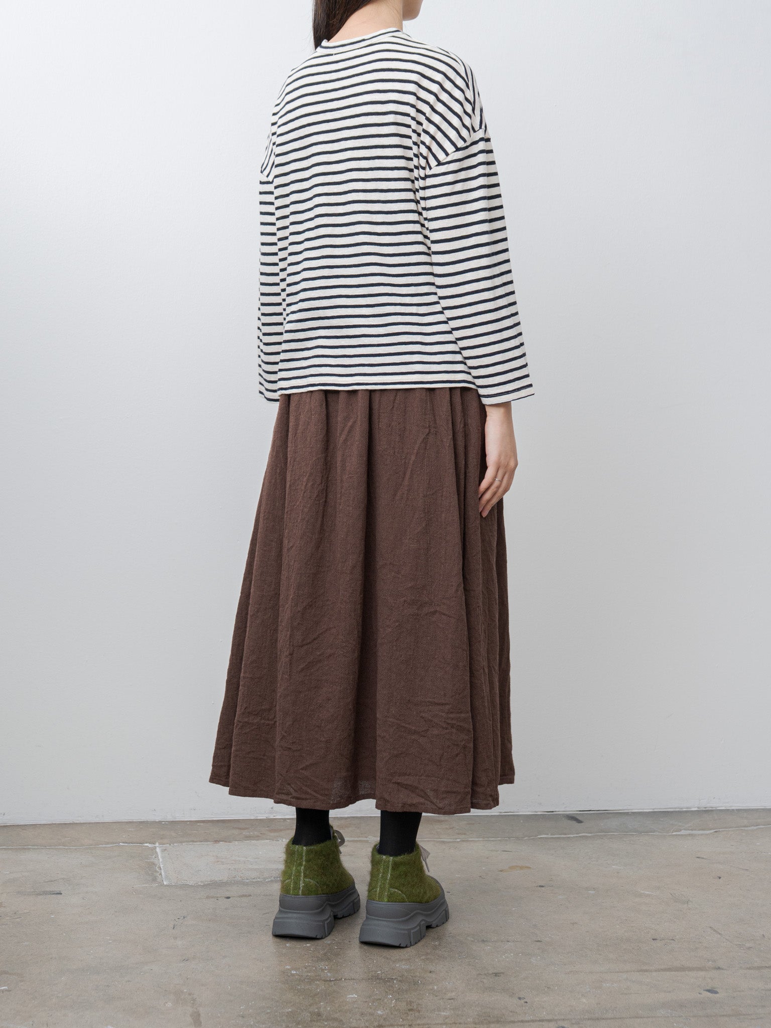 Stripe Pullover Tee - White/Navy