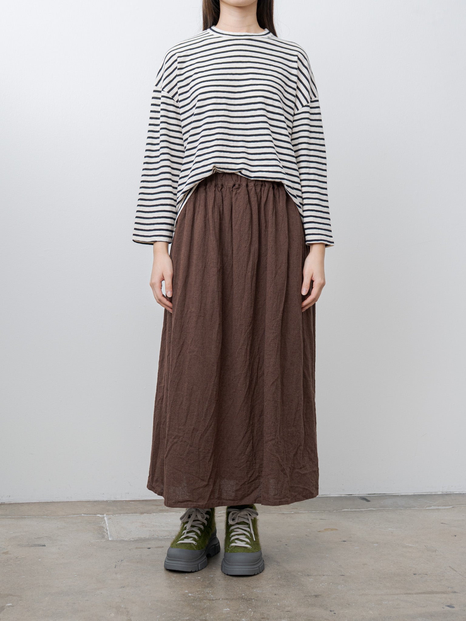 Stripe Pullover Tee - White/Navy