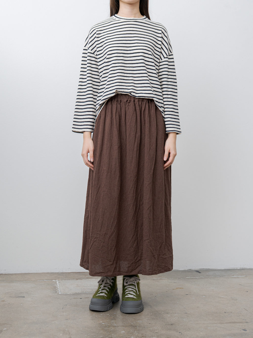 Houndstooth Skirt - Brown