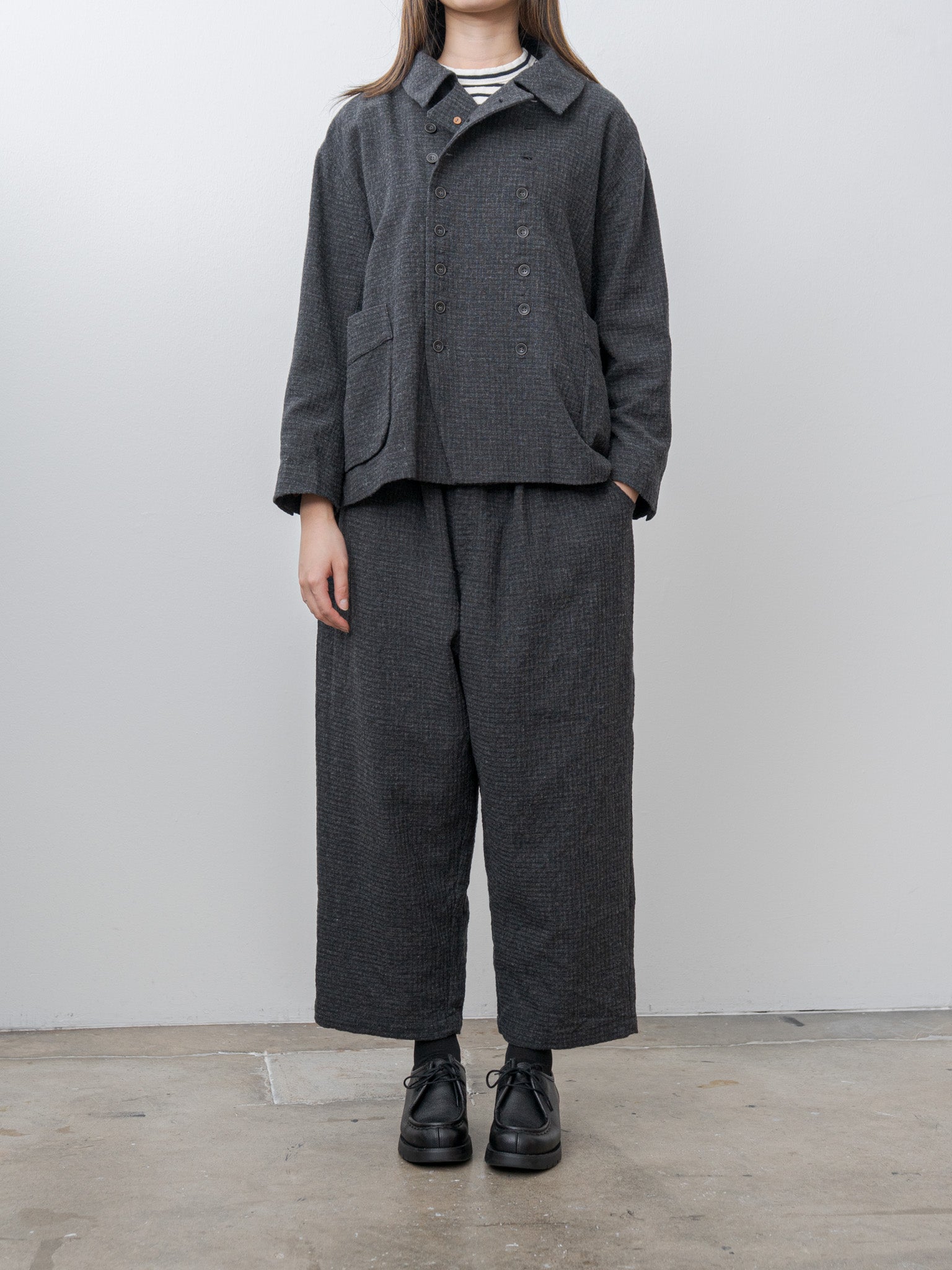 C/W Seersucker Jacket - Charcoal