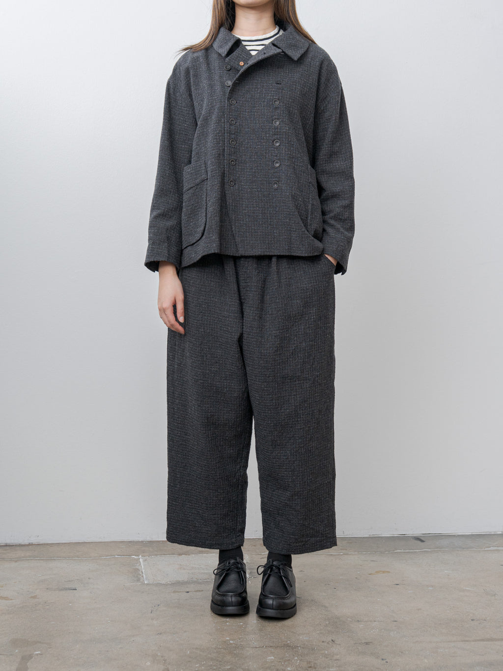 C/W Seersucker Jacket - Charcoal