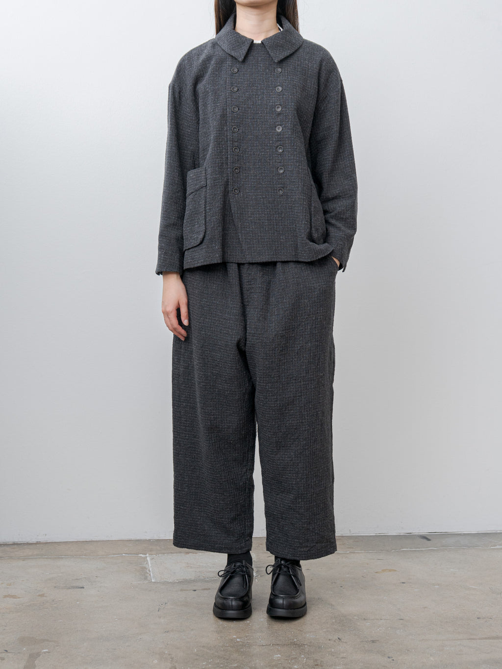 C/W Seersucker Pants - Charcoal