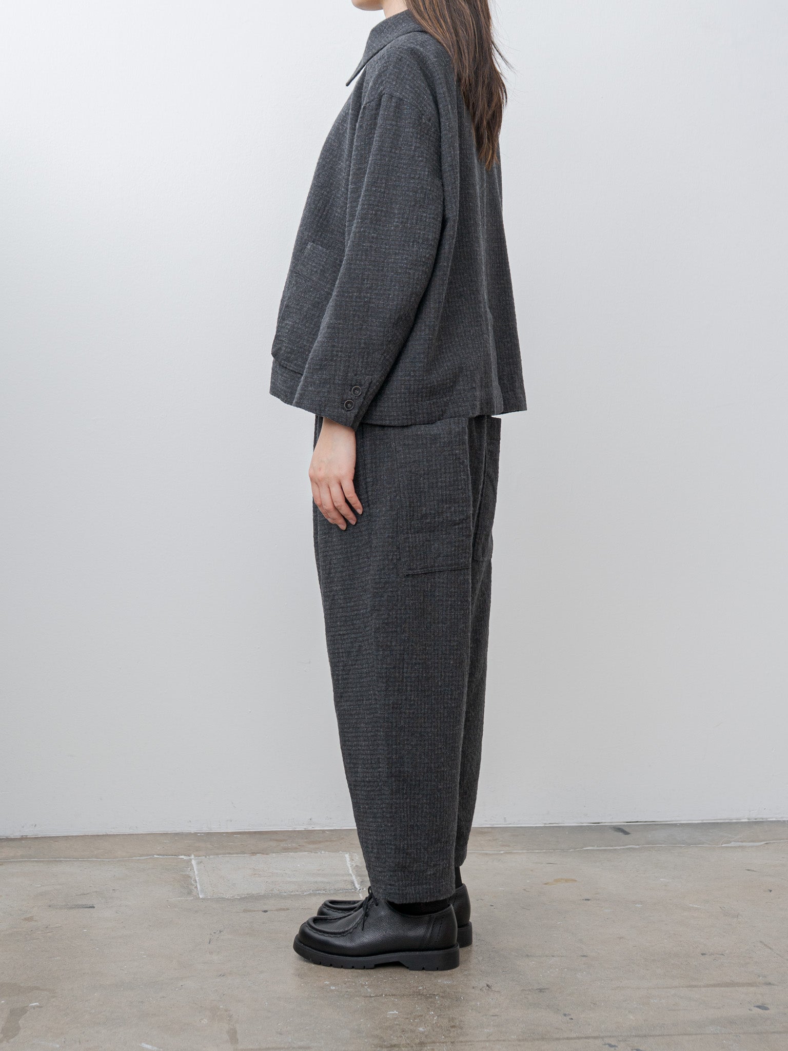 C/W Seersucker Jacket - Charcoal