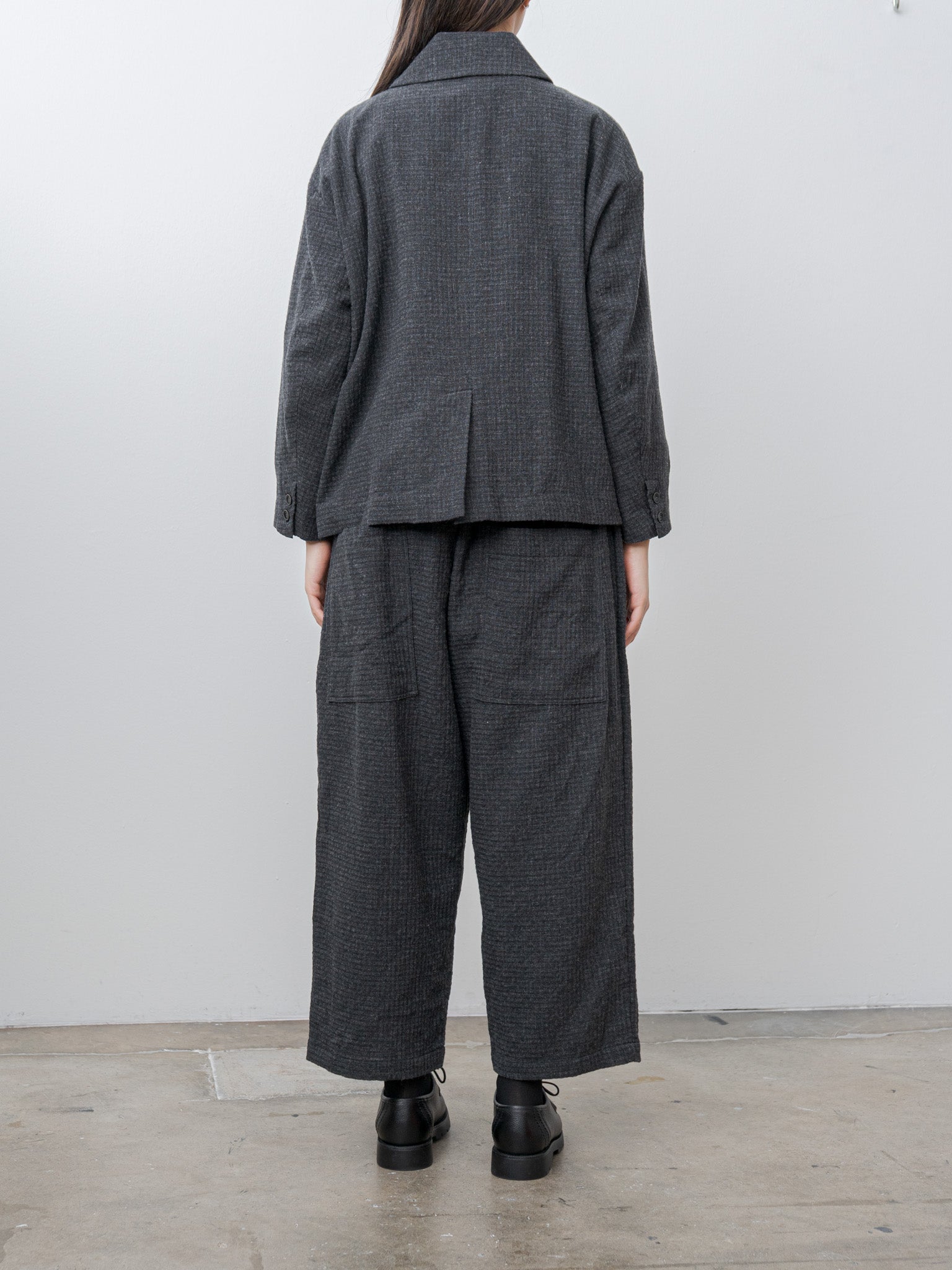 C/W Seersucker Jacket - Charcoal