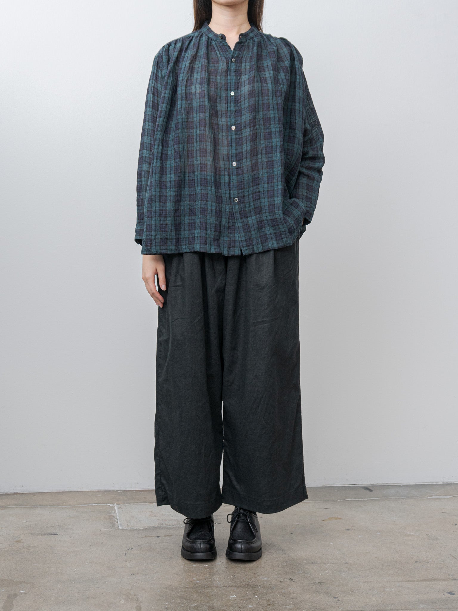 Canvas Black Watch Linen Shirt - Black Watch