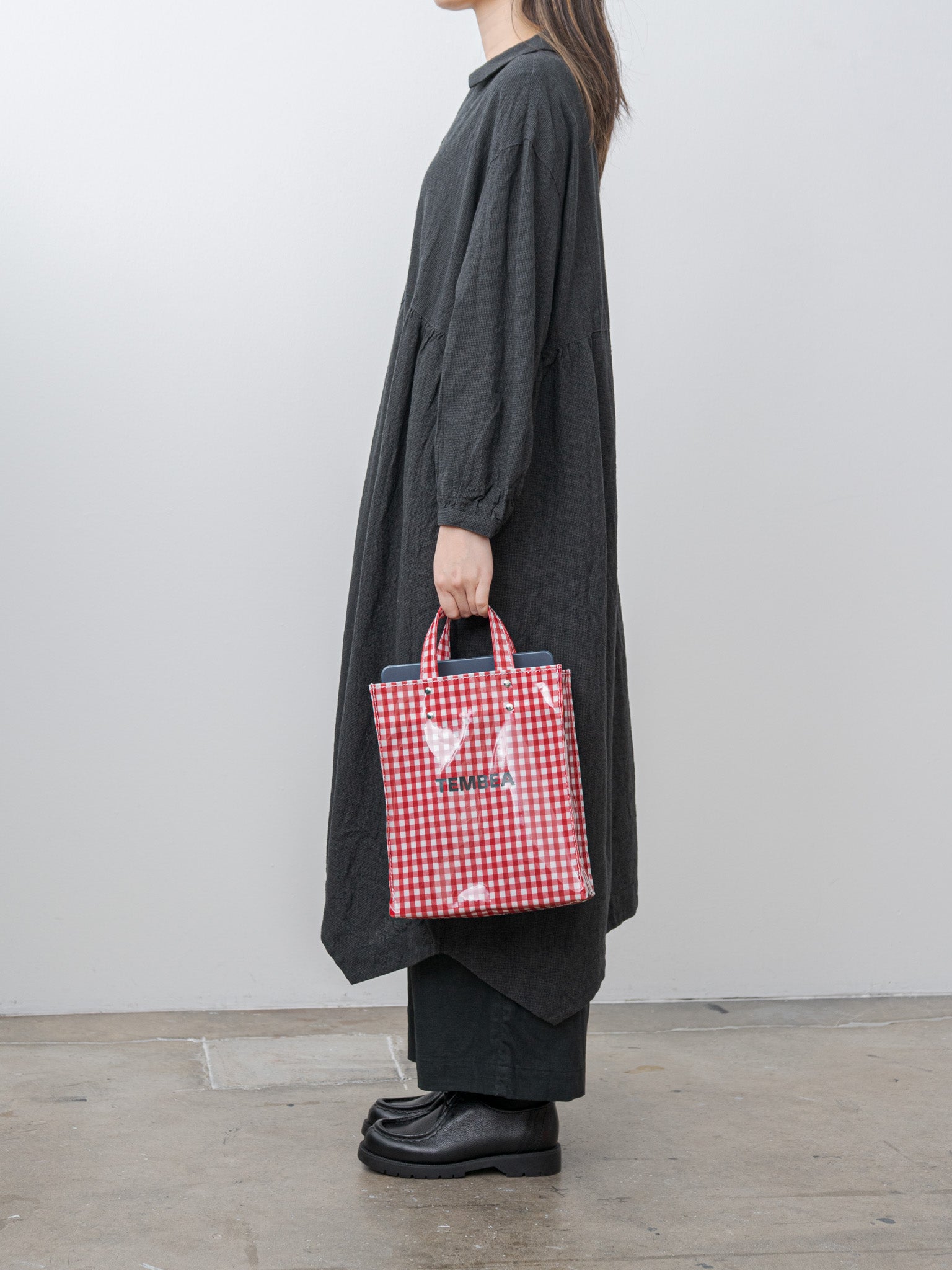 Paper Tote Small - Gingham Red