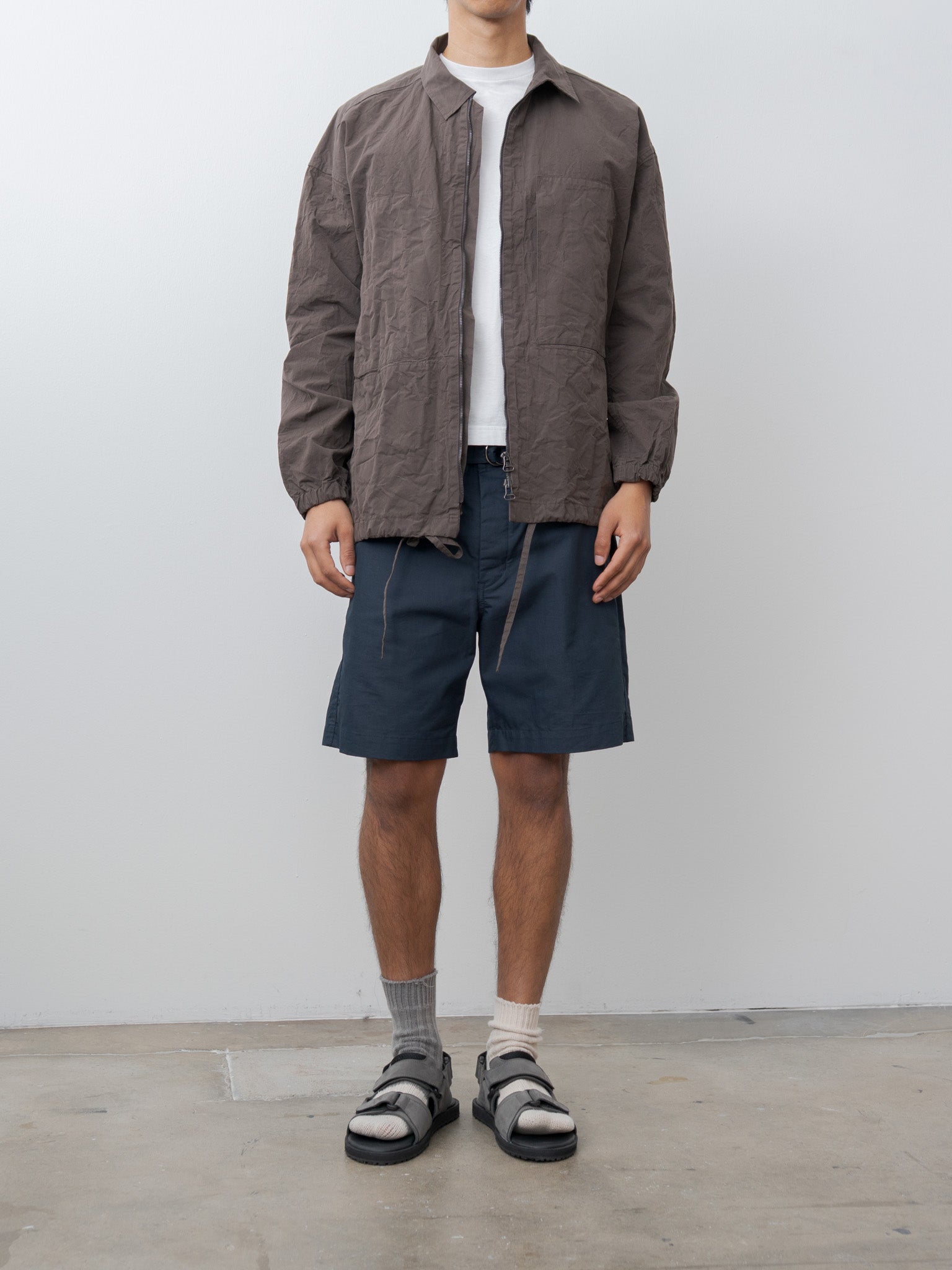 Namu Shop - ts(s) Mix and Match Cotton Rib Sock - Gray/Natural