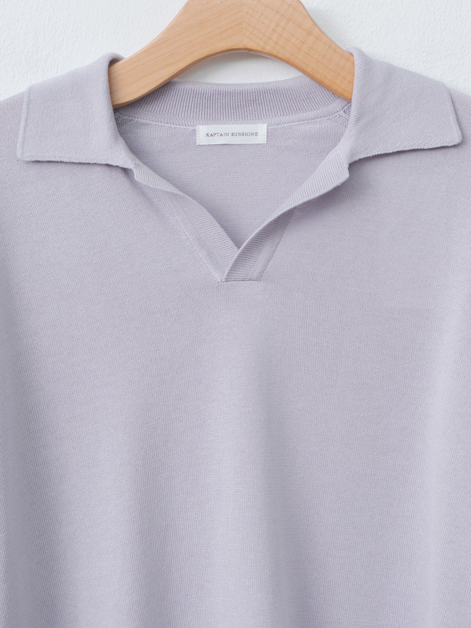 Namu Shop - Kaptain Sunshine Cotton Knit Skipper Shirt - Lilac