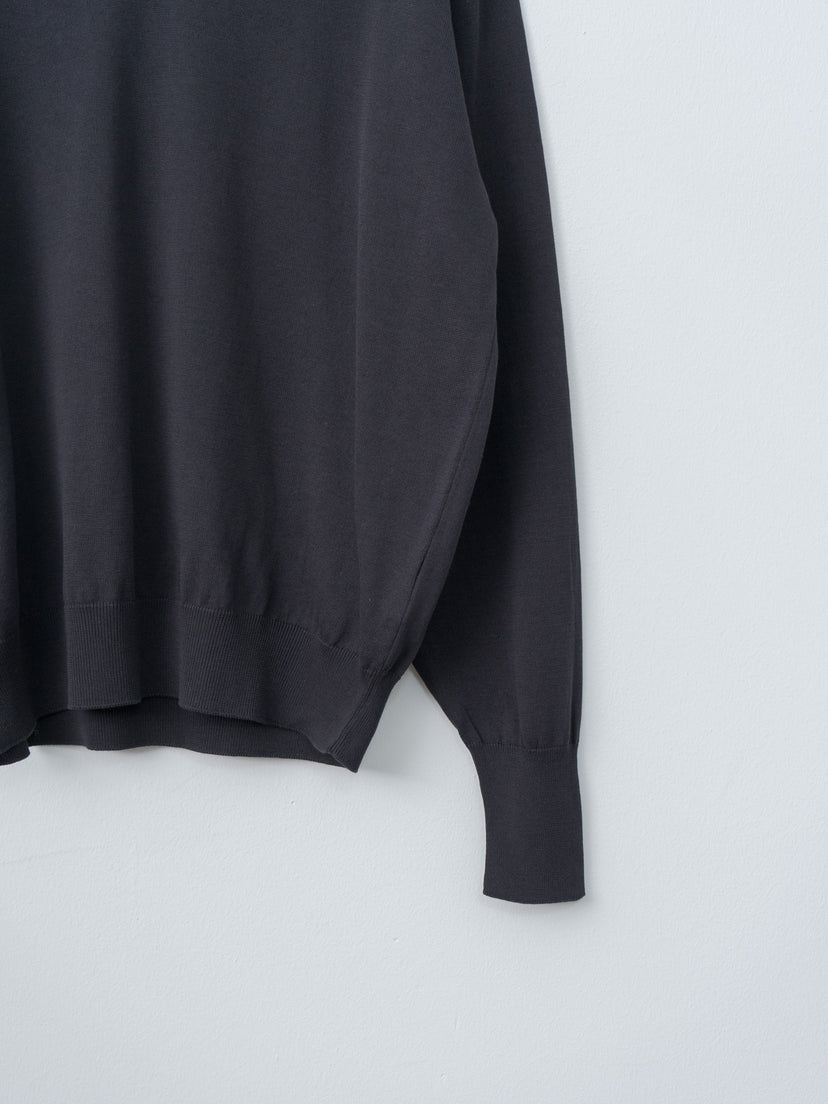 Namu Shop - Kaptain Sunshine Cotton Knit Skipper Shirt - Dark Navy