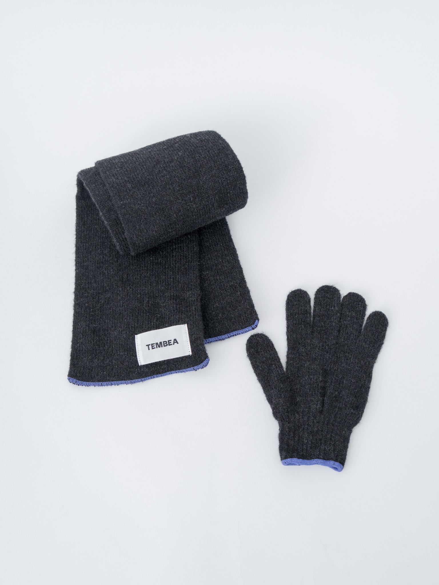 Gloves - Charcoal / Lavender