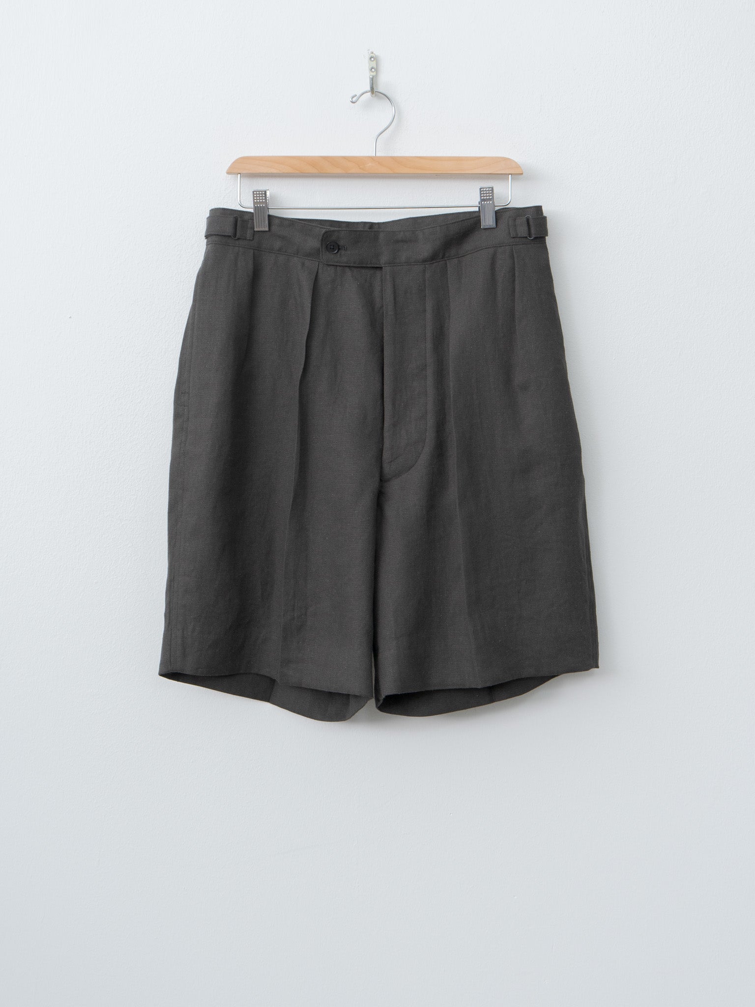 Namu Shop - Kaptain Sunshine Linen Silk Mesh Gurkha Shorts - Ink Black