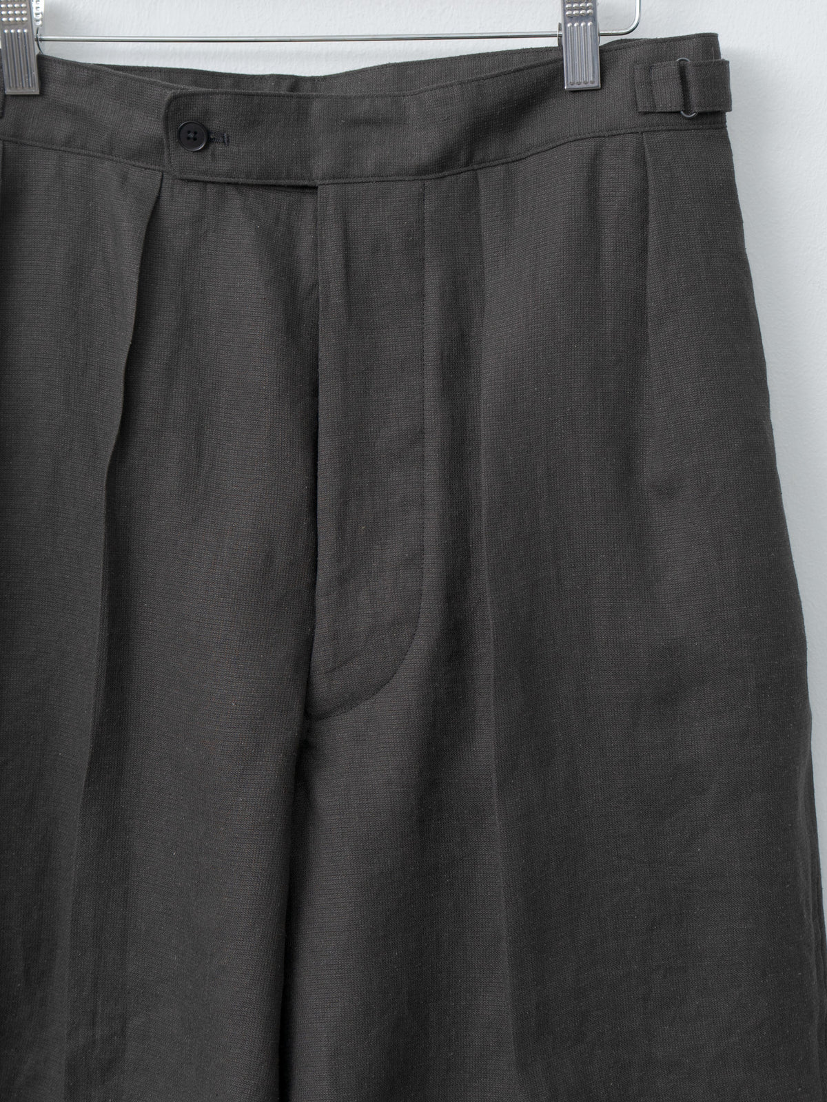 Namu Shop - Kaptain Sunshine Linen Silk Mesh Gurkha Shorts - Ink Black