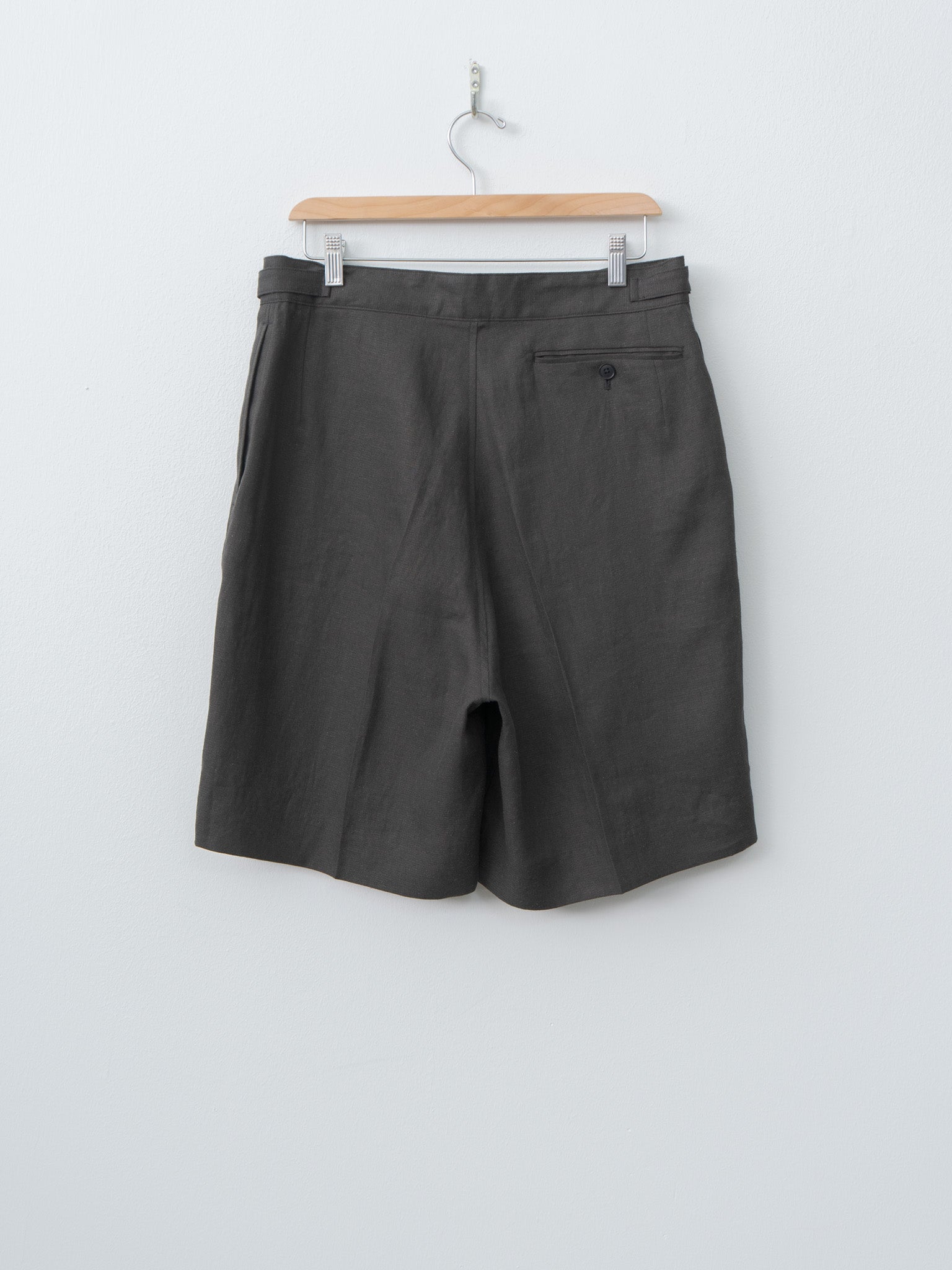 Namu Shop - Kaptain Sunshine Linen Silk Mesh Gurkha Shorts - Ink Black