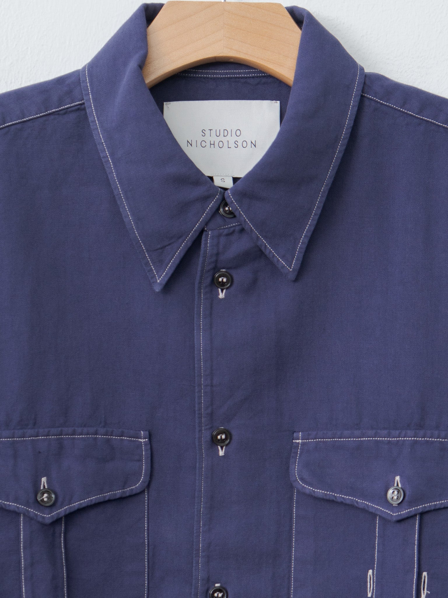 Namu Shop - Studio Nicholson LOURO Utility Pocket Shirt - Indigo