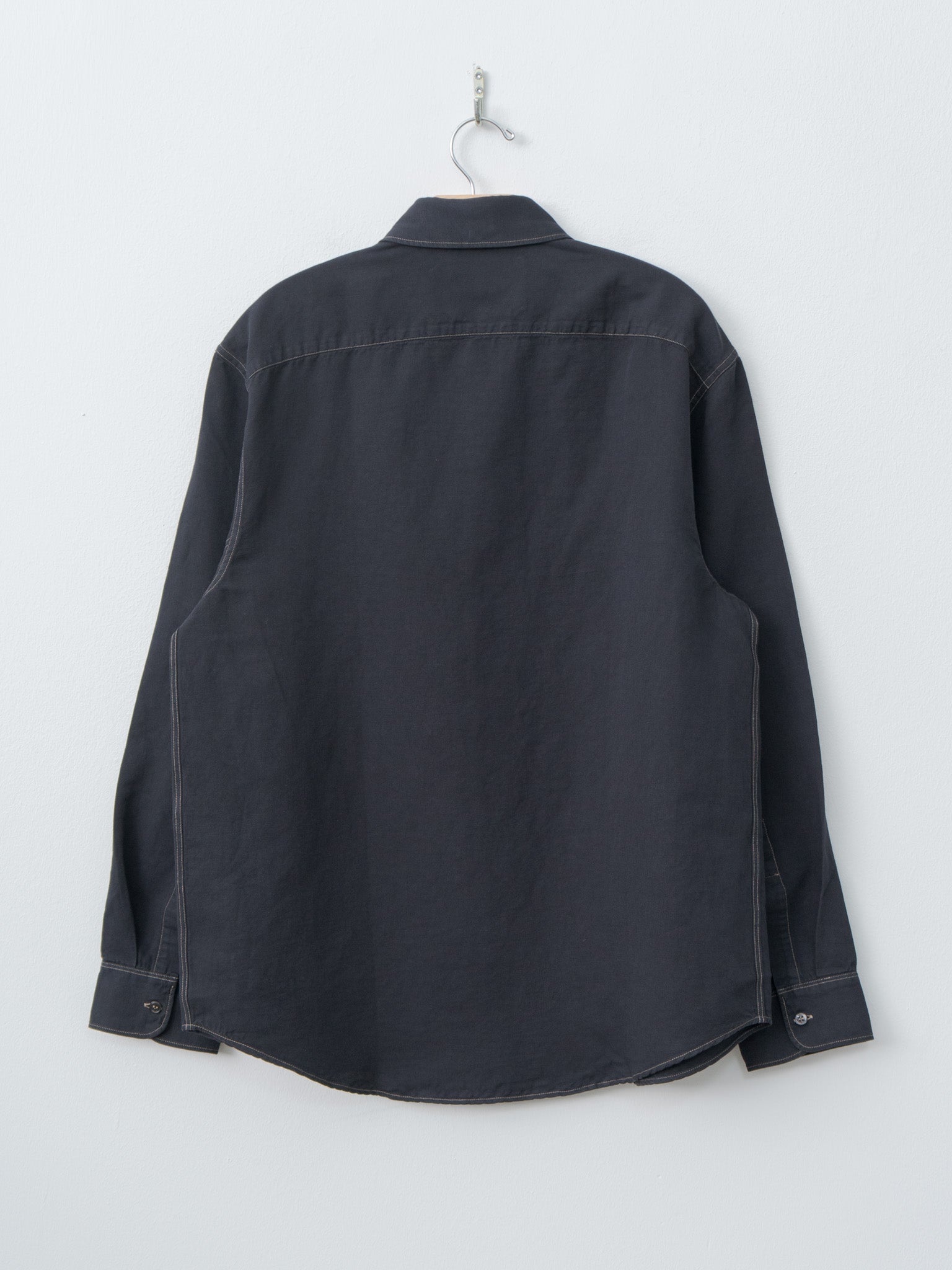 Namu Shop - Studio Nicholson LOURO Utility Pocket Shirt - Black Grape