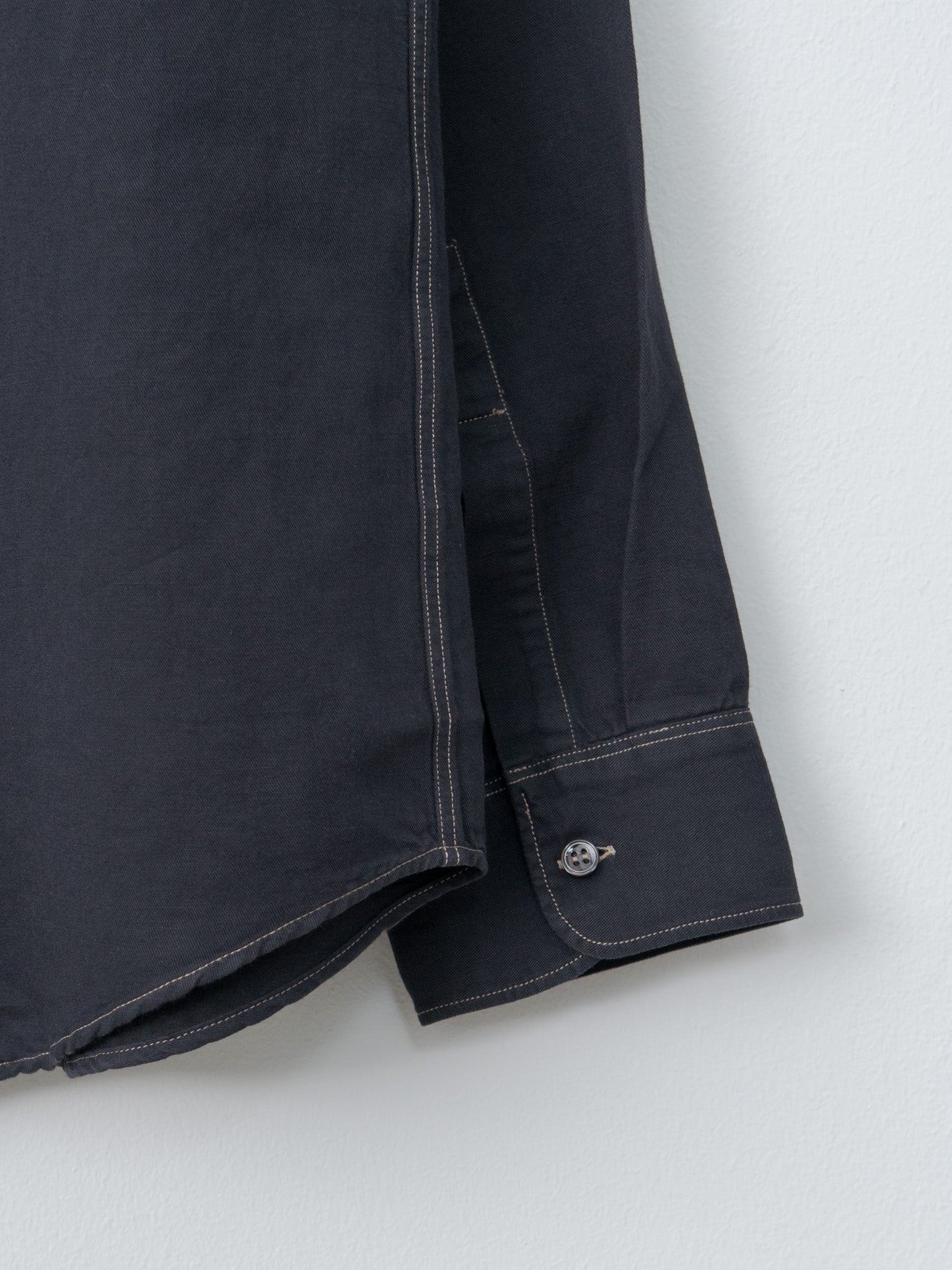 Namu Shop - Studio Nicholson LOURO Utility Pocket Shirt - Black Grape