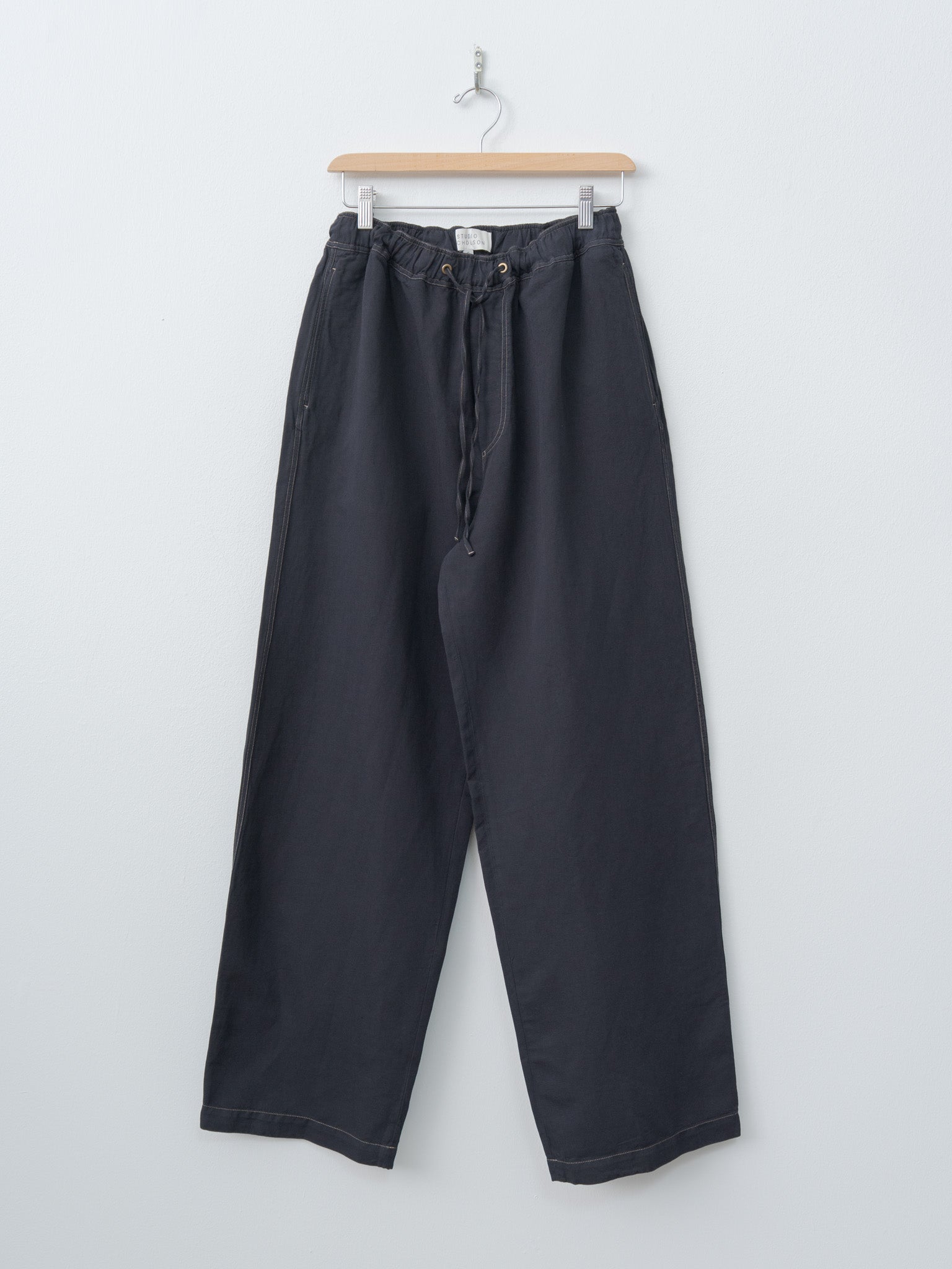 Namu Shop - Studio Nicholson SONNY Drawstring Pants - Black Grape