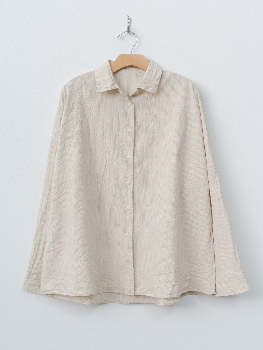 Waga LS Shirt WIND STRIPE - Nat Stripe