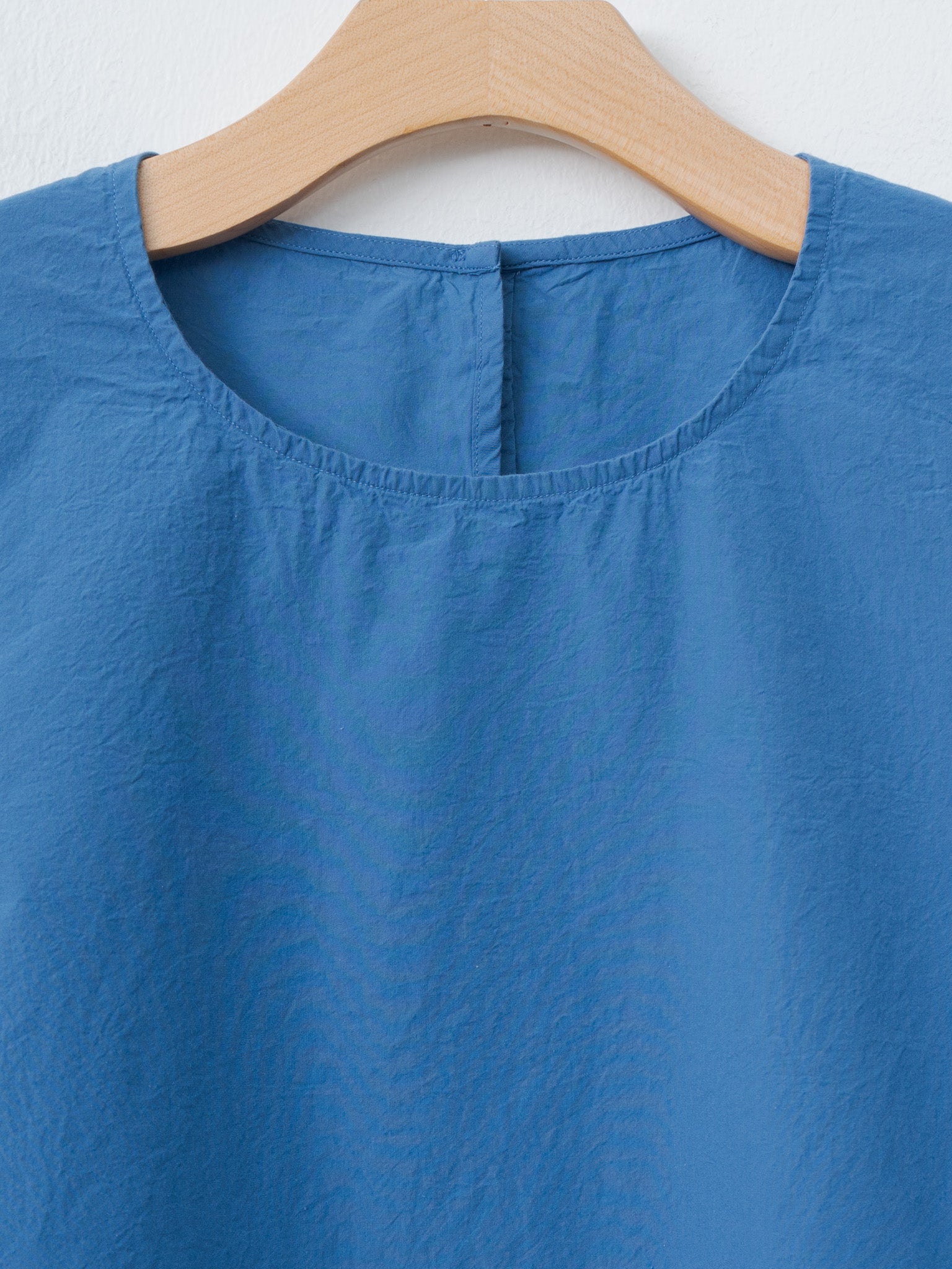 Simple Top CHALK POPLIN - Medium Blue