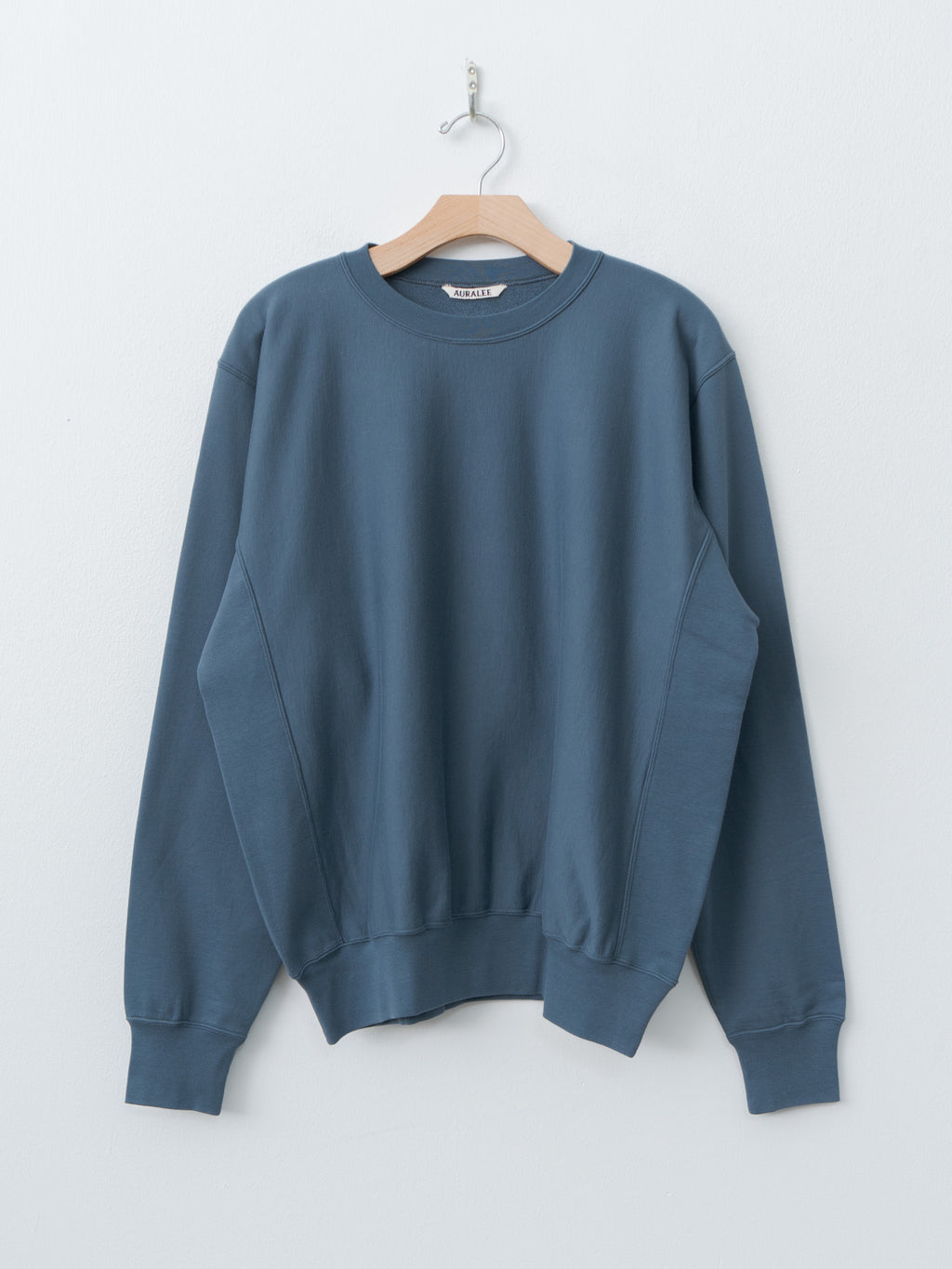 Namu Shop - Auralee Elastic High Gauge Sweat P/O - Dusty Blue