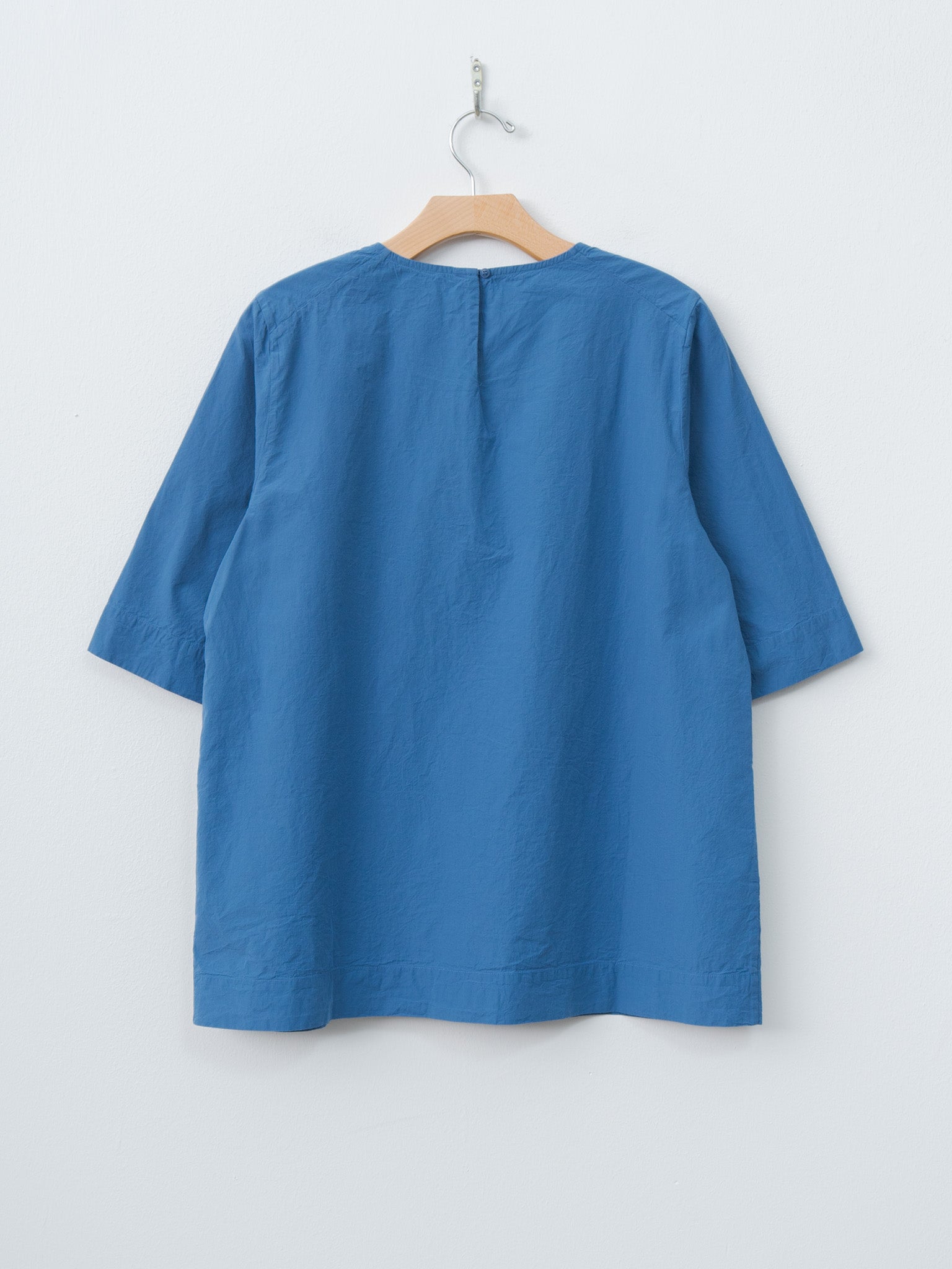 Simple Top CHALK POPLIN - Medium Blue