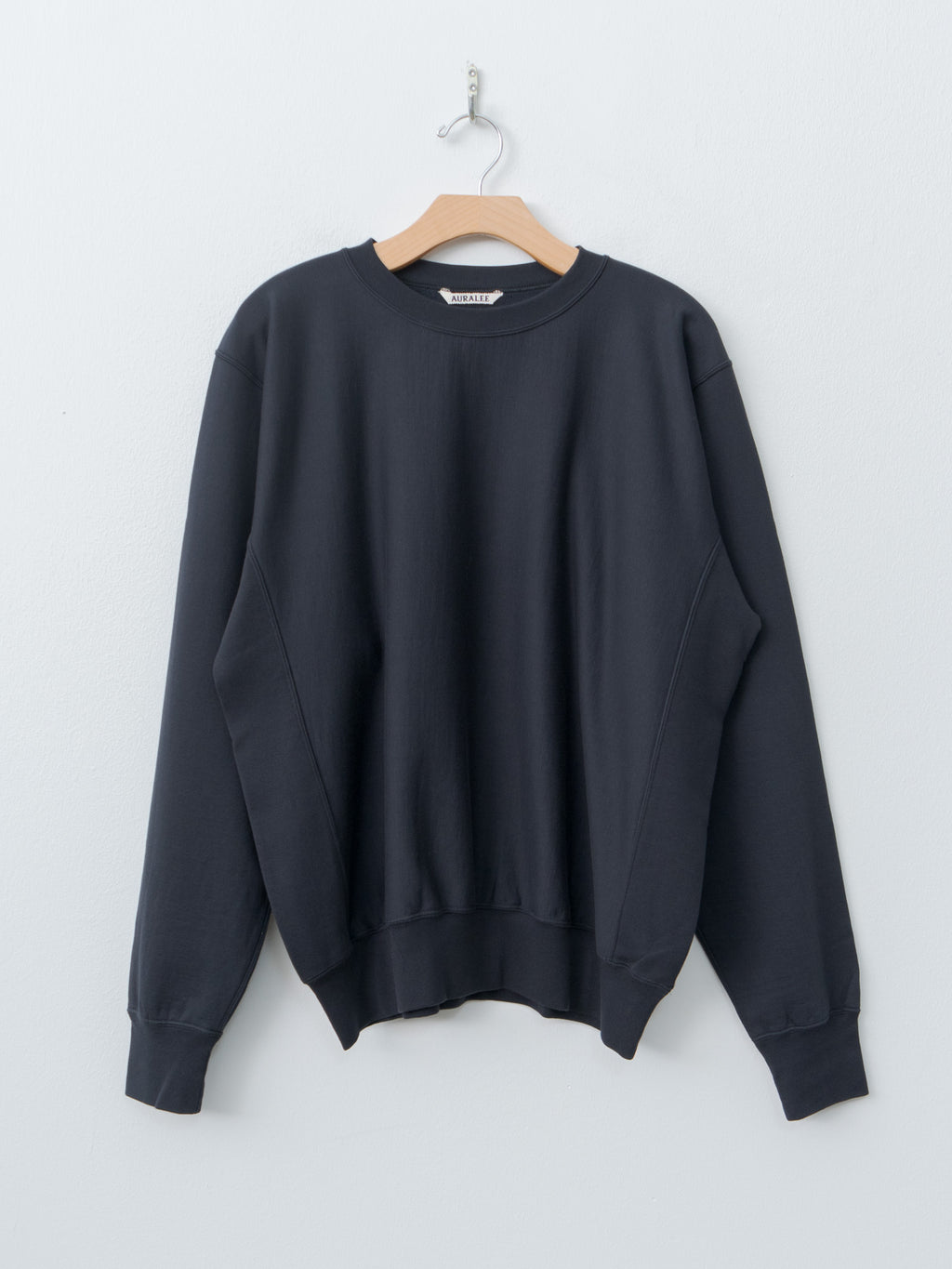 Namu Shop - Auralee Elastic High Gauge Sweat P/O - Ink Black
