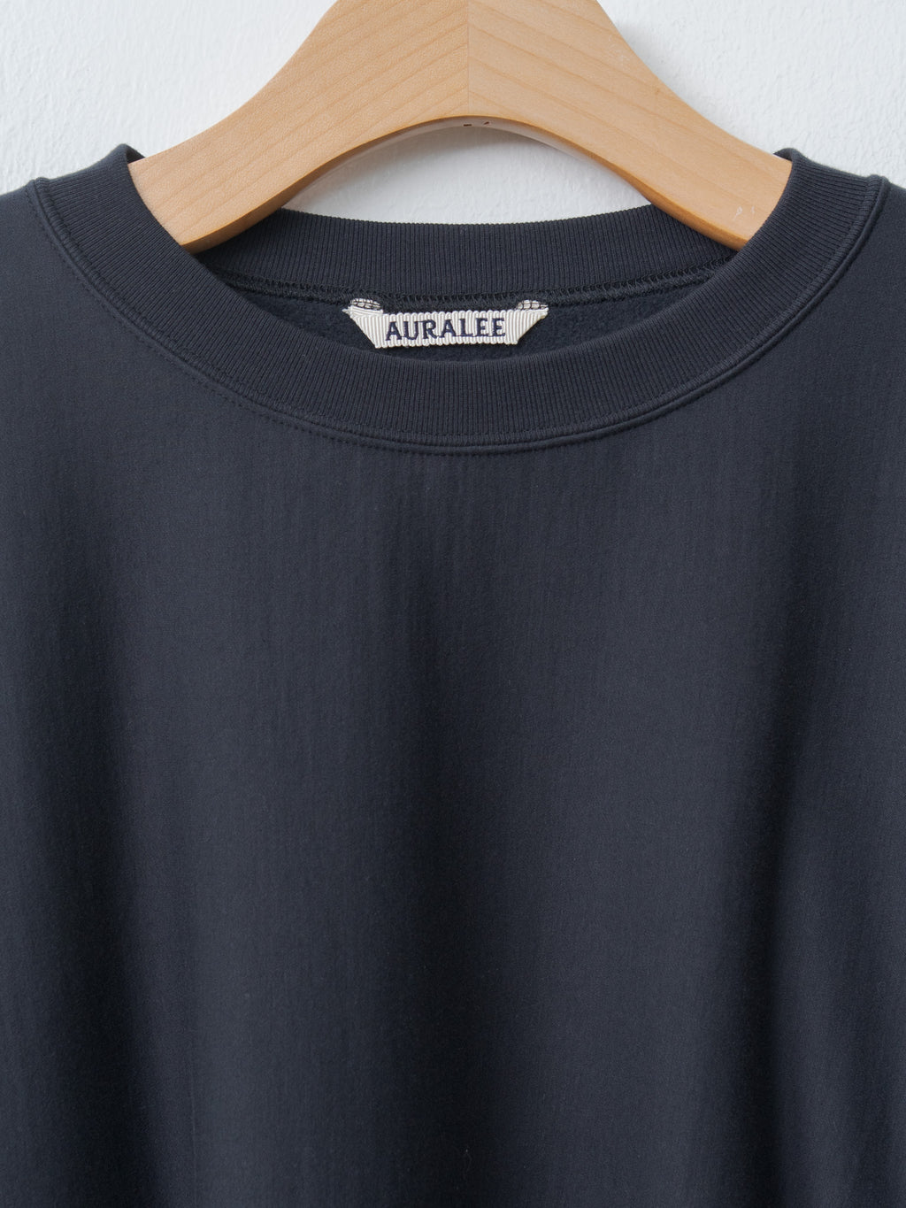 Namu Shop - Auralee Elastic High Gauge Sweat P/O - Ink Black
