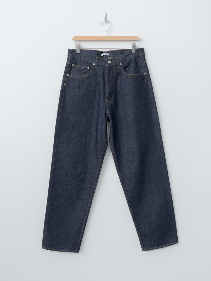 Namu Shop - Auralee Hard Twist Denim Wide Pants - Indigo