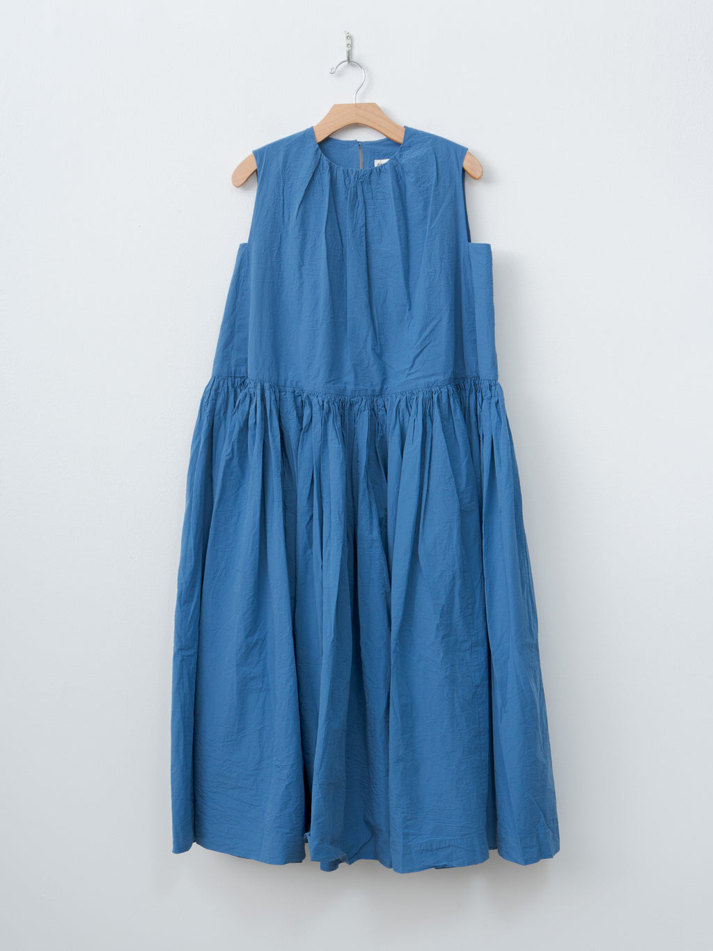 Pomme Ruche Dress CHALK POPLIN - Medium Blue