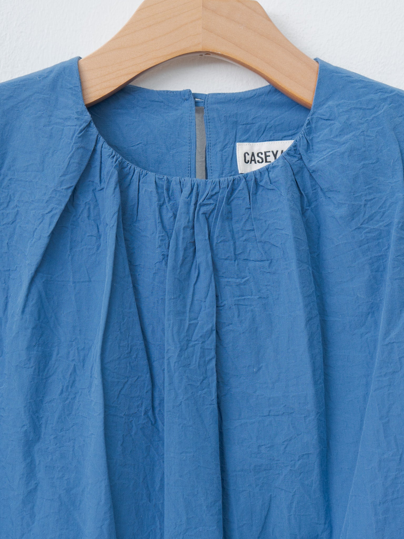 Pomme Ruche Dress CHALK POPLIN - Medium Blue