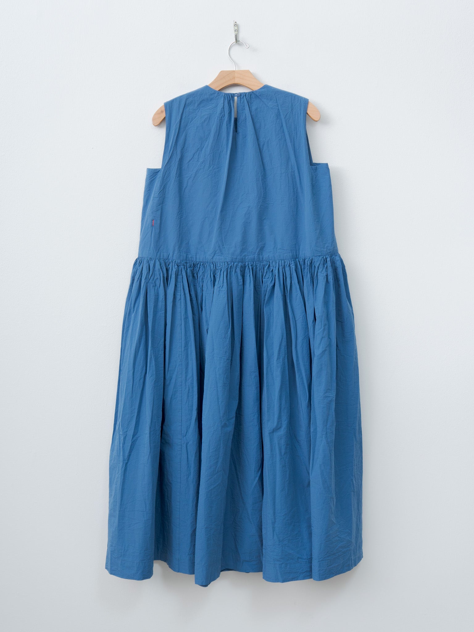 Pomme Ruche Dress CHALK POPLIN - Medium Blue