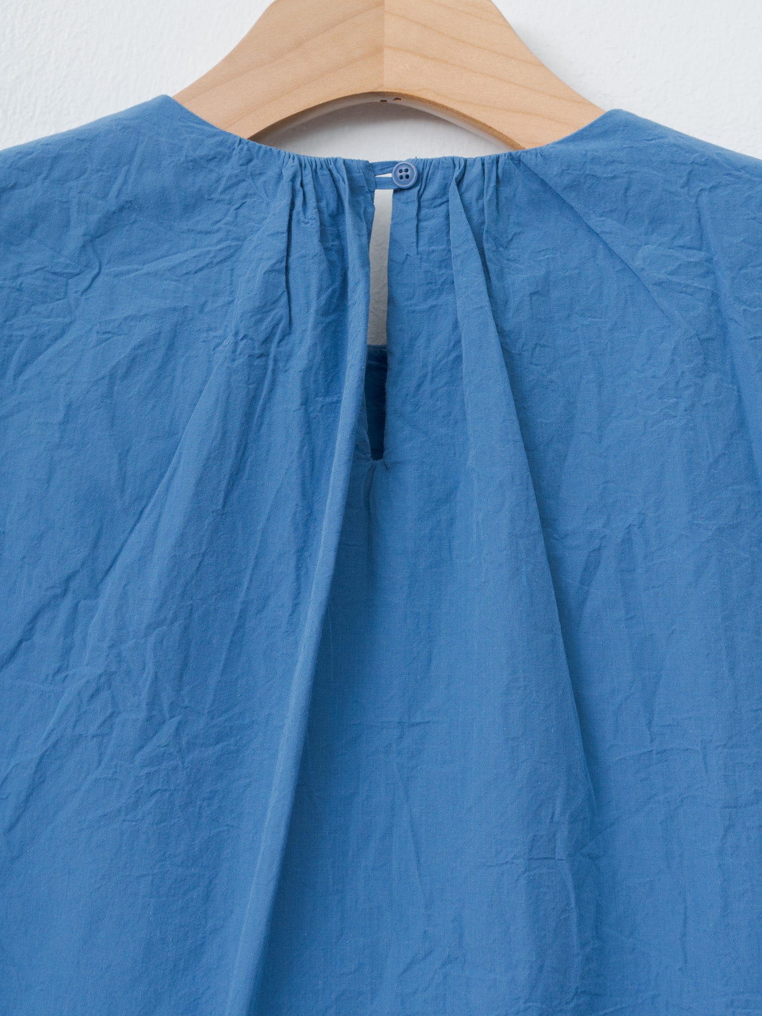 Pomme Ruche Dress CHALK POPLIN - Medium Blue