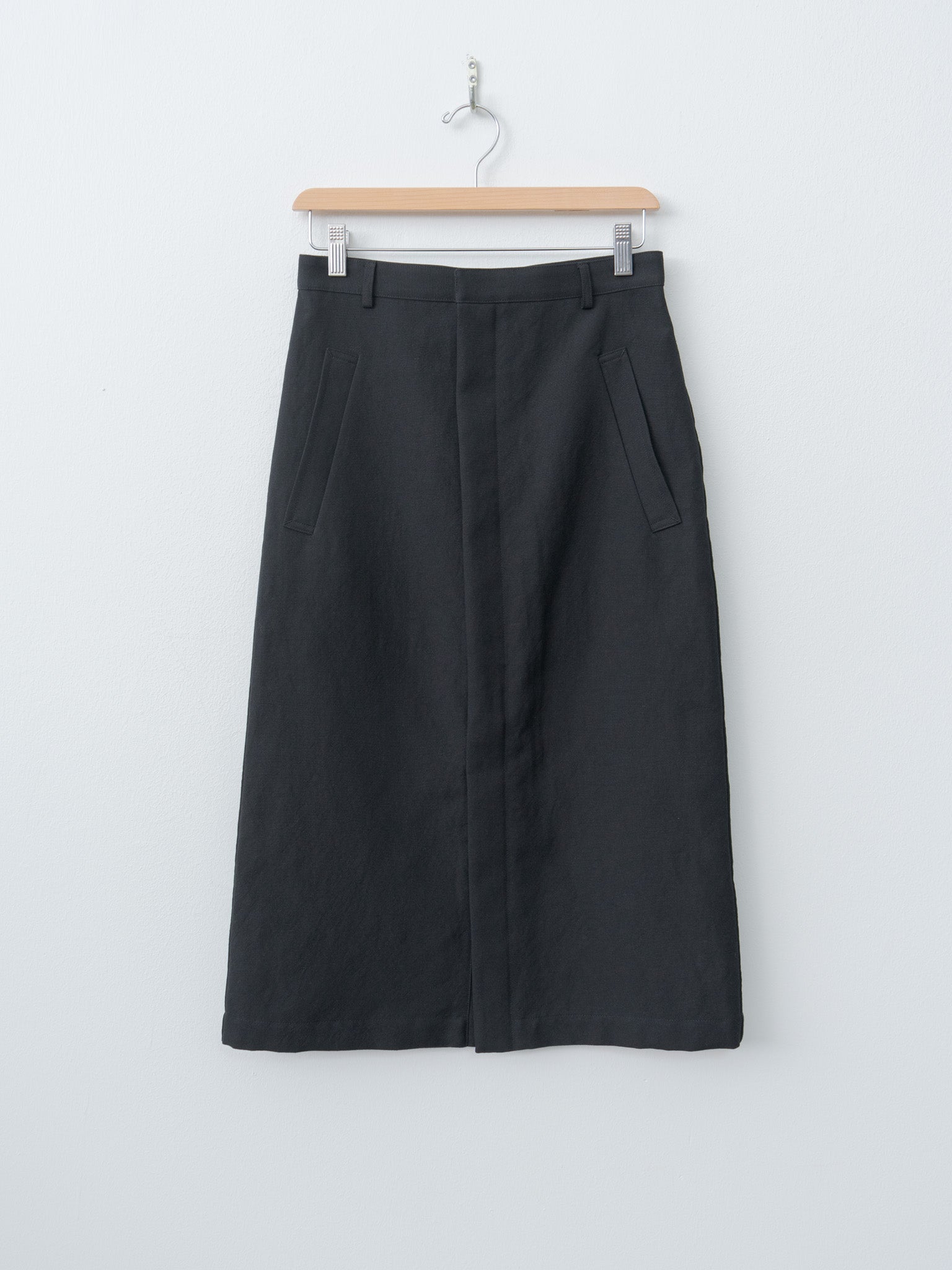 Namu Shop - Auralee Wool Cotton Linen Ox Skirt - Black