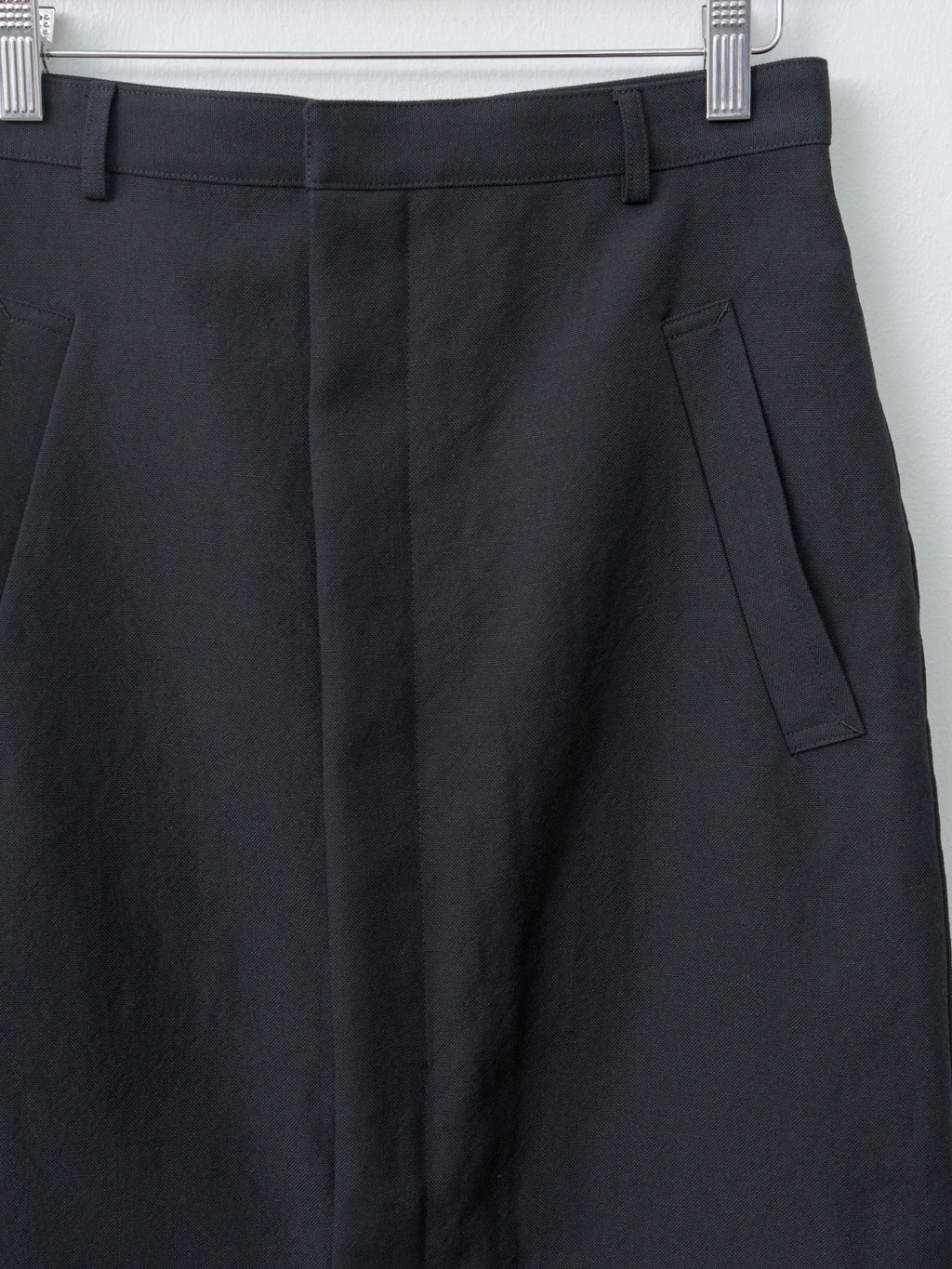 Namu Shop - Auralee Wool Cotton Linen Ox Skirt - Black