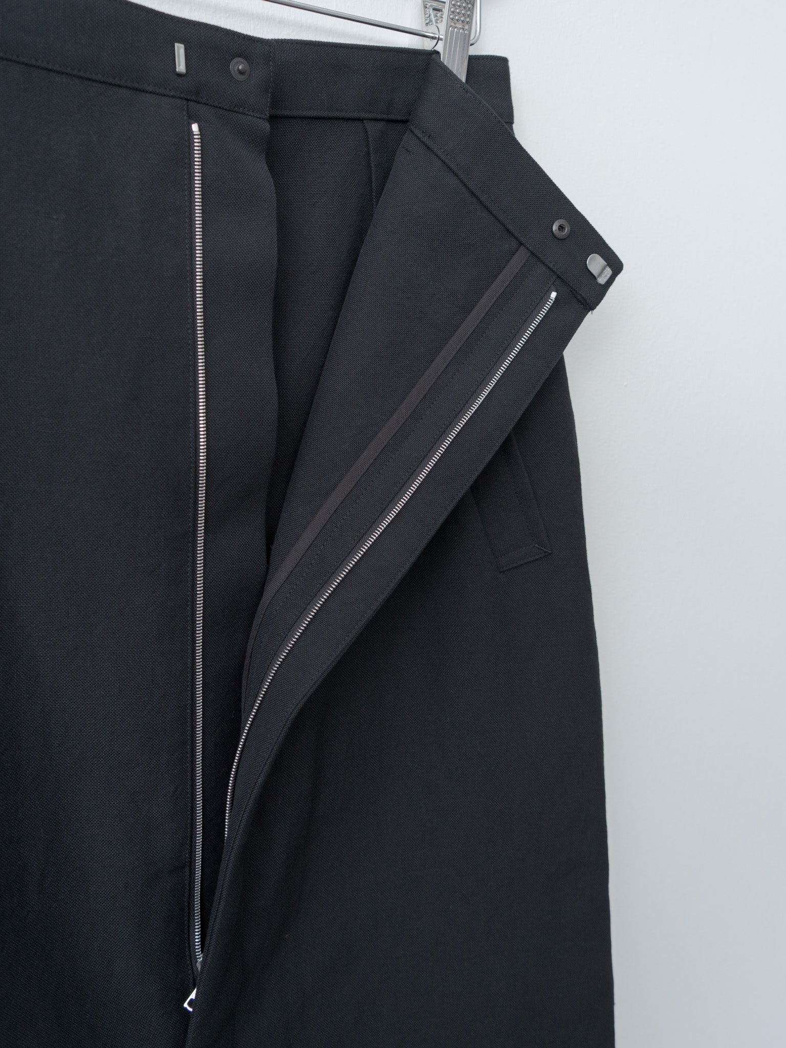 Namu Shop - Auralee Wool Cotton Linen Ox Skirt - Black