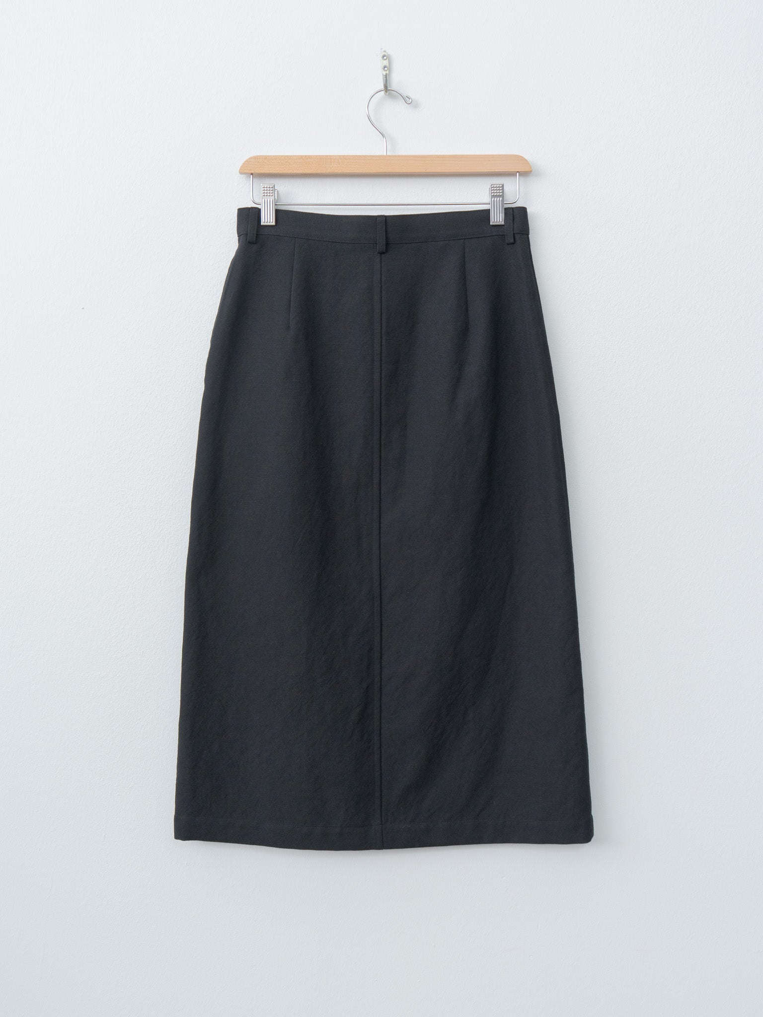 Namu Shop - Auralee Wool Cotton Linen Ox Skirt - Black