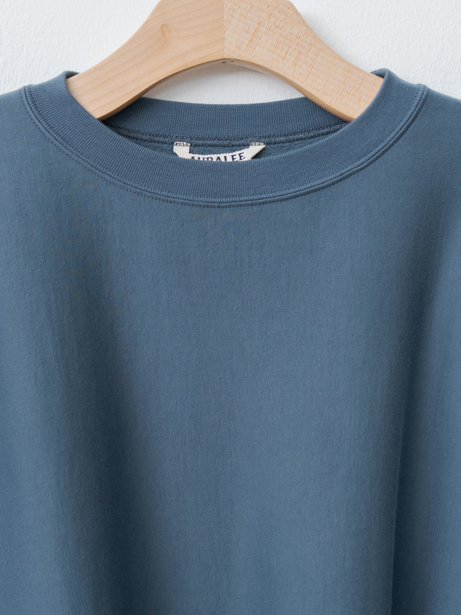 Namu Shop - Auralee Elastic High Gauge Sweat P/O - Dusty Blue
