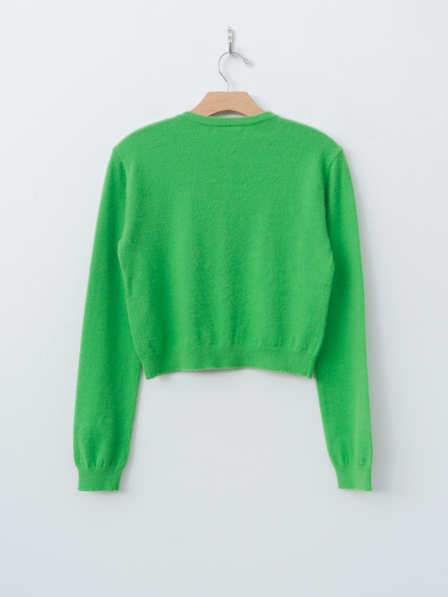 Namu Shop - Auralee Brushed Cashmere Cotton Knit Cardigan - Green