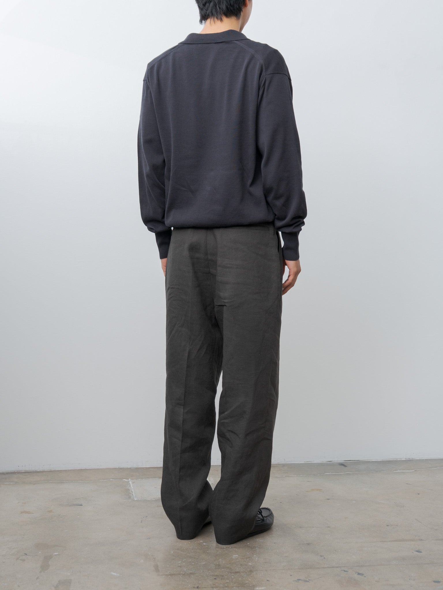 Namu Shop - Kaptain Sunshine Cotton Knit Skipper Shirt - Dark Navy