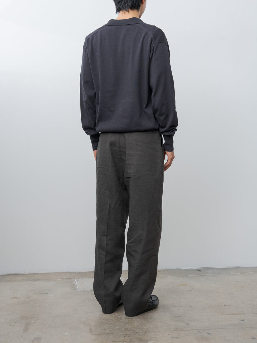 Namu Shop - Kaptain Sunshine Cotton Knit Skipper Shirt - Dark Navy