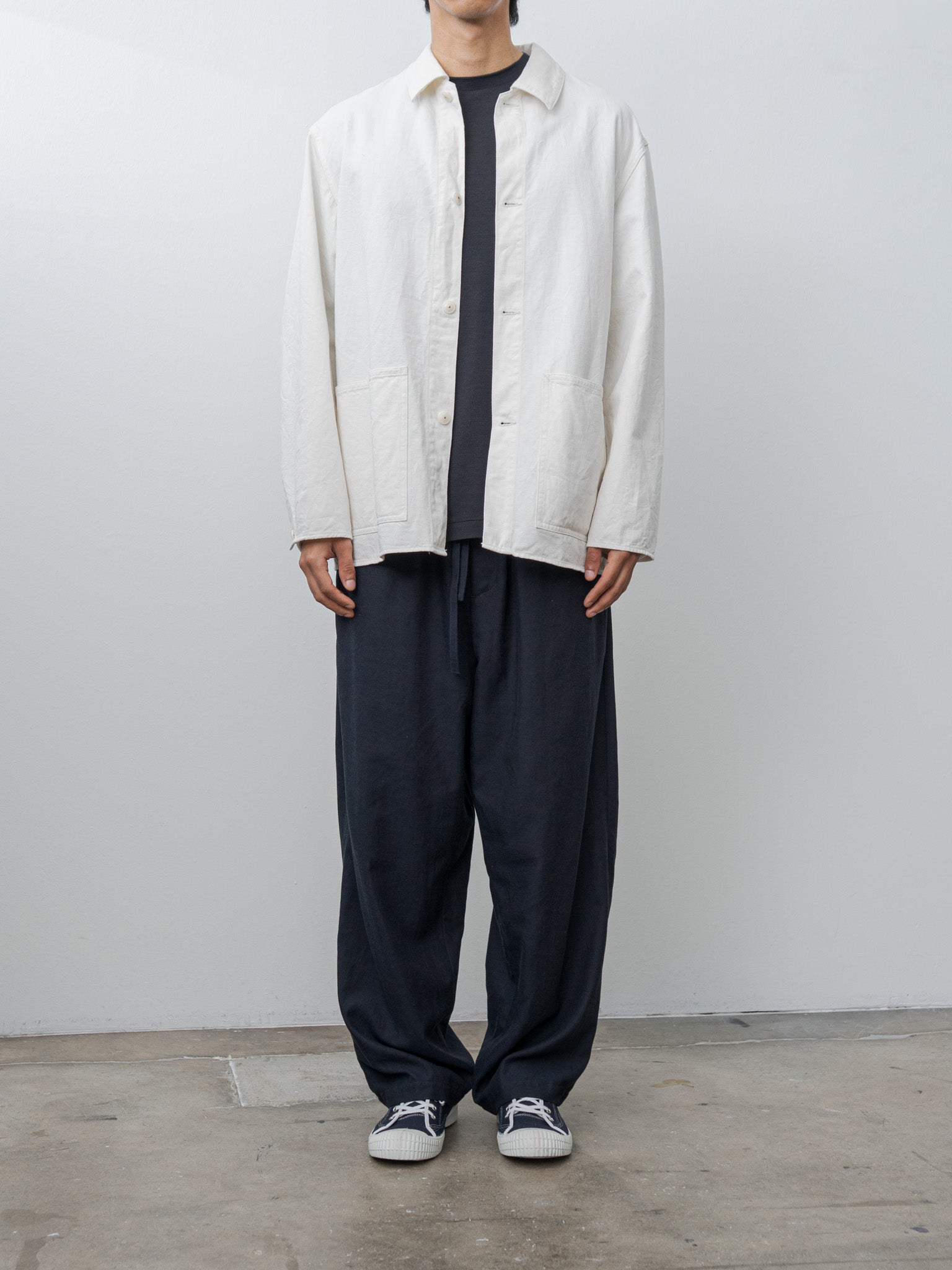 Namu Shop - Kaptain Sunshine Cotton Drill Coverall Jacket - Ecru