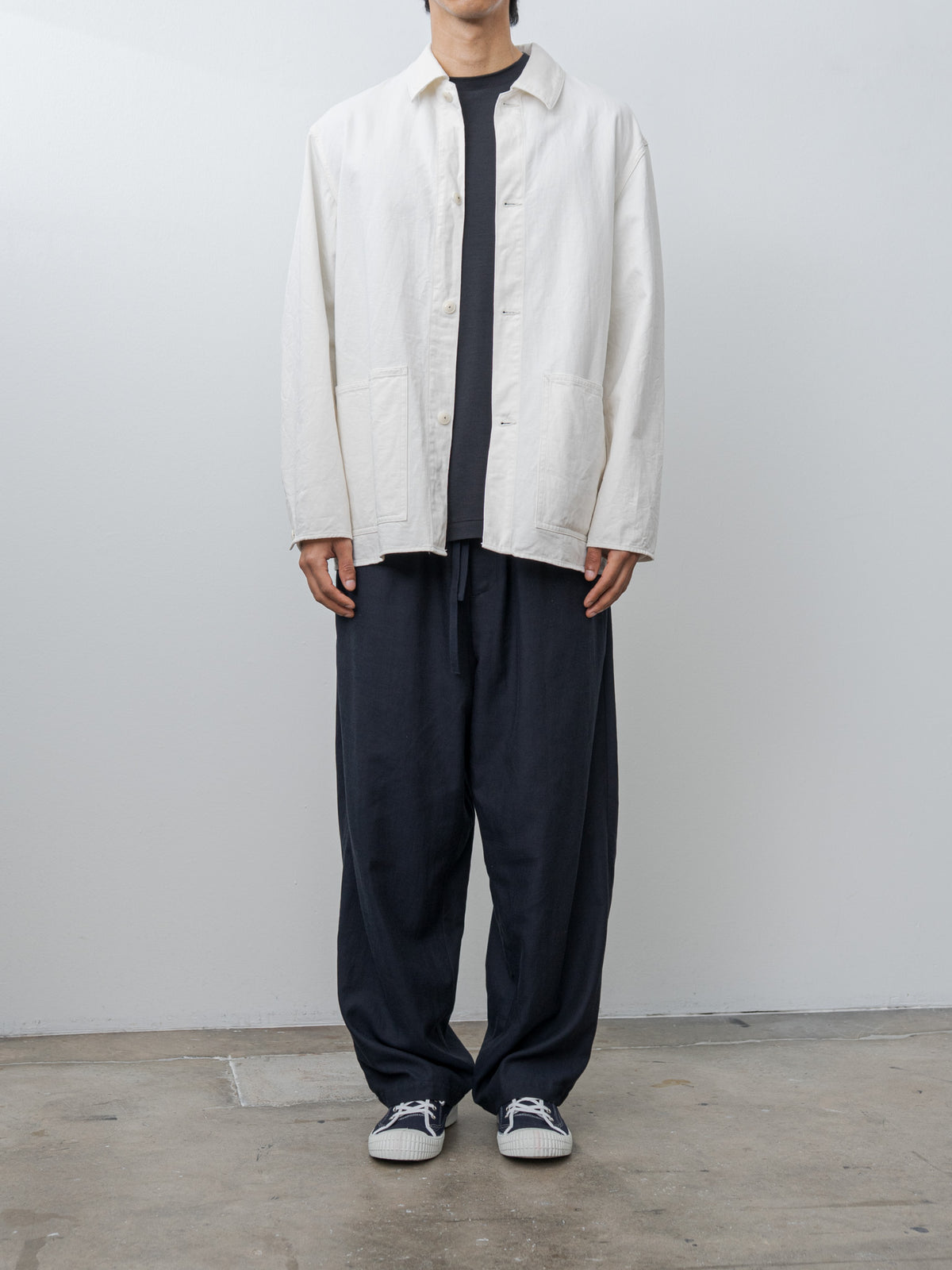 Namu Shop - Kaptain Sunshine Cotton Drill Coverall Jacket - Ecru