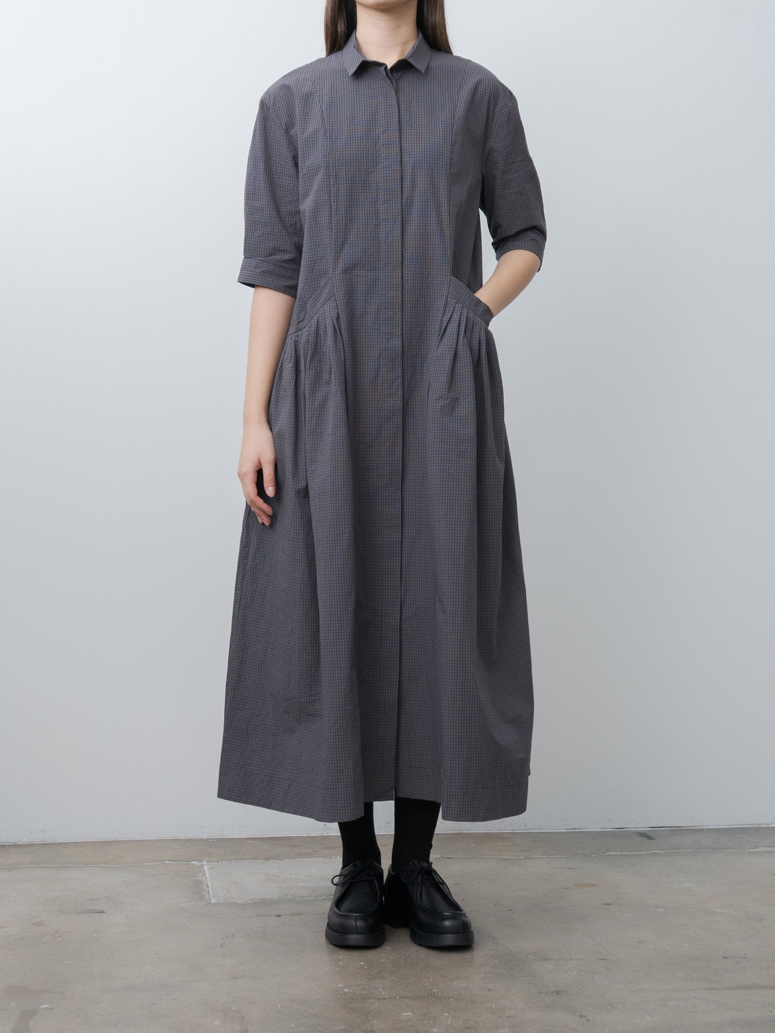 Sally Dress - Gray Check
