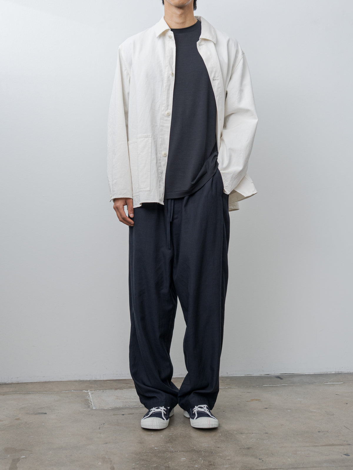 Namu Shop - Kaptain Sunshine Cotton Drill Coverall Jacket - Ecru