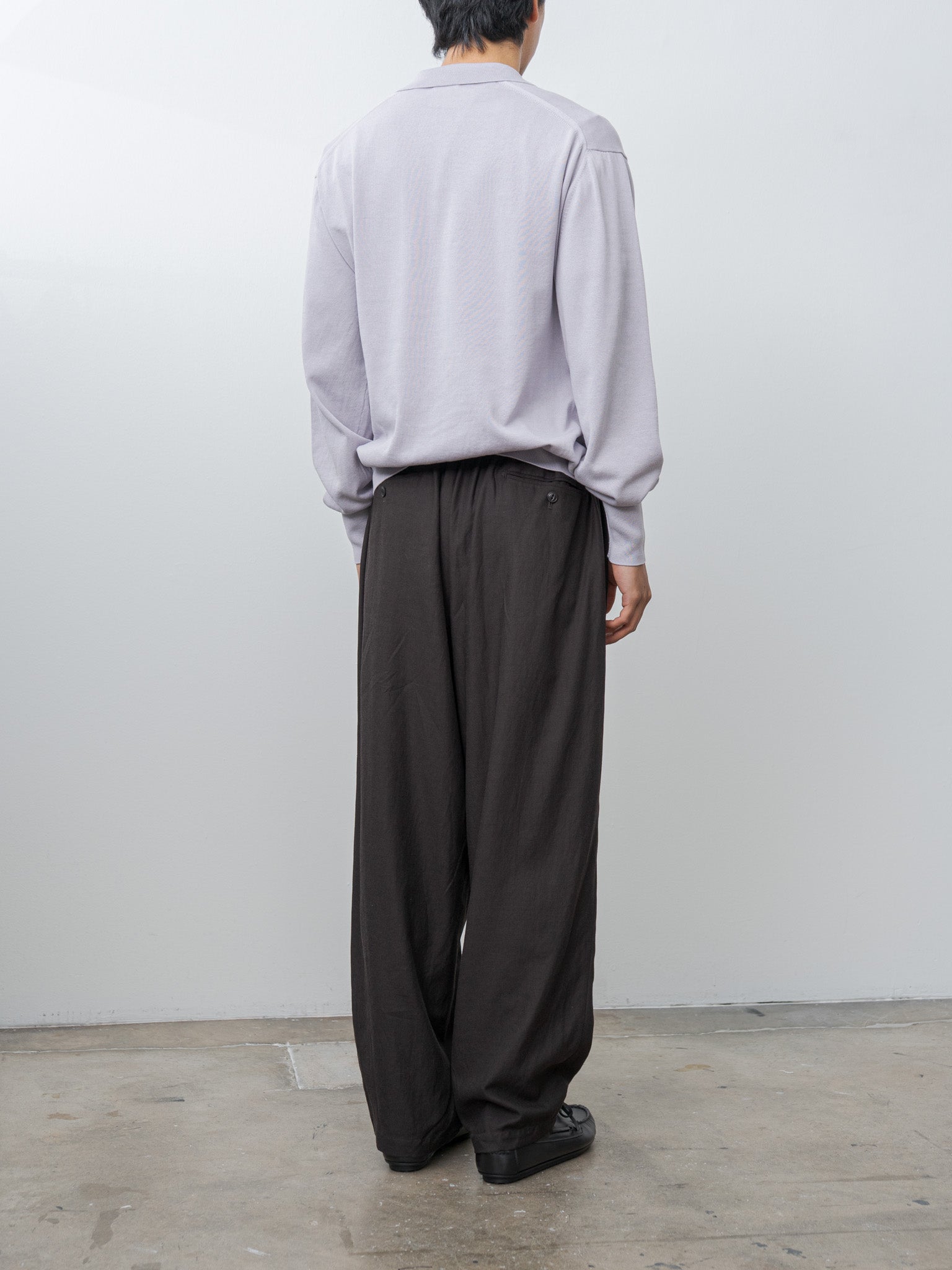 Namu Shop - Kaptain Sunshine Cotton Knit Skipper Shirt - Lilac