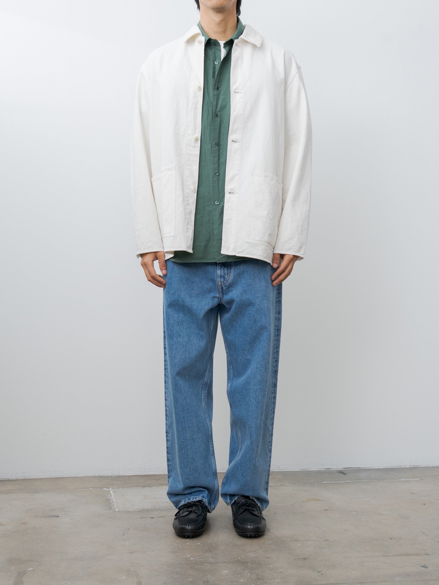 Namu Shop - Yoko Sakamoto Regular Collar S/S Shirt - Green