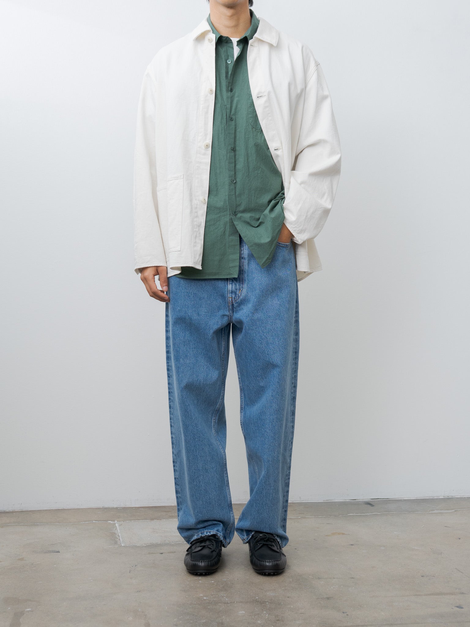Namu Shop - Yoko Sakamoto Regular Collar S/S Shirt - Green