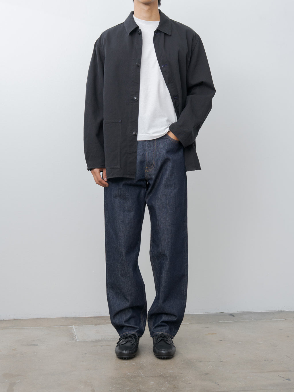 Namu Shop - Auralee Hard Twist Denim Wide Pants - Indigo